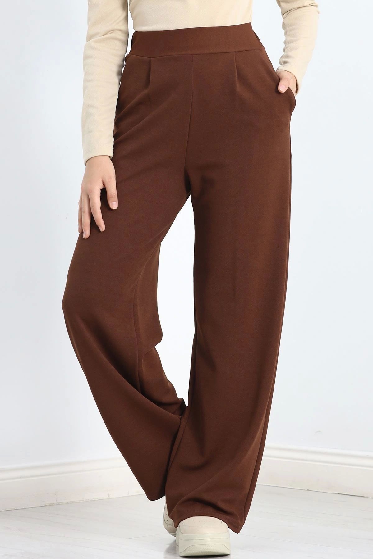 OurStyles Cepli Pensli Palazzo Pantolon Kahve - 20263.1605.