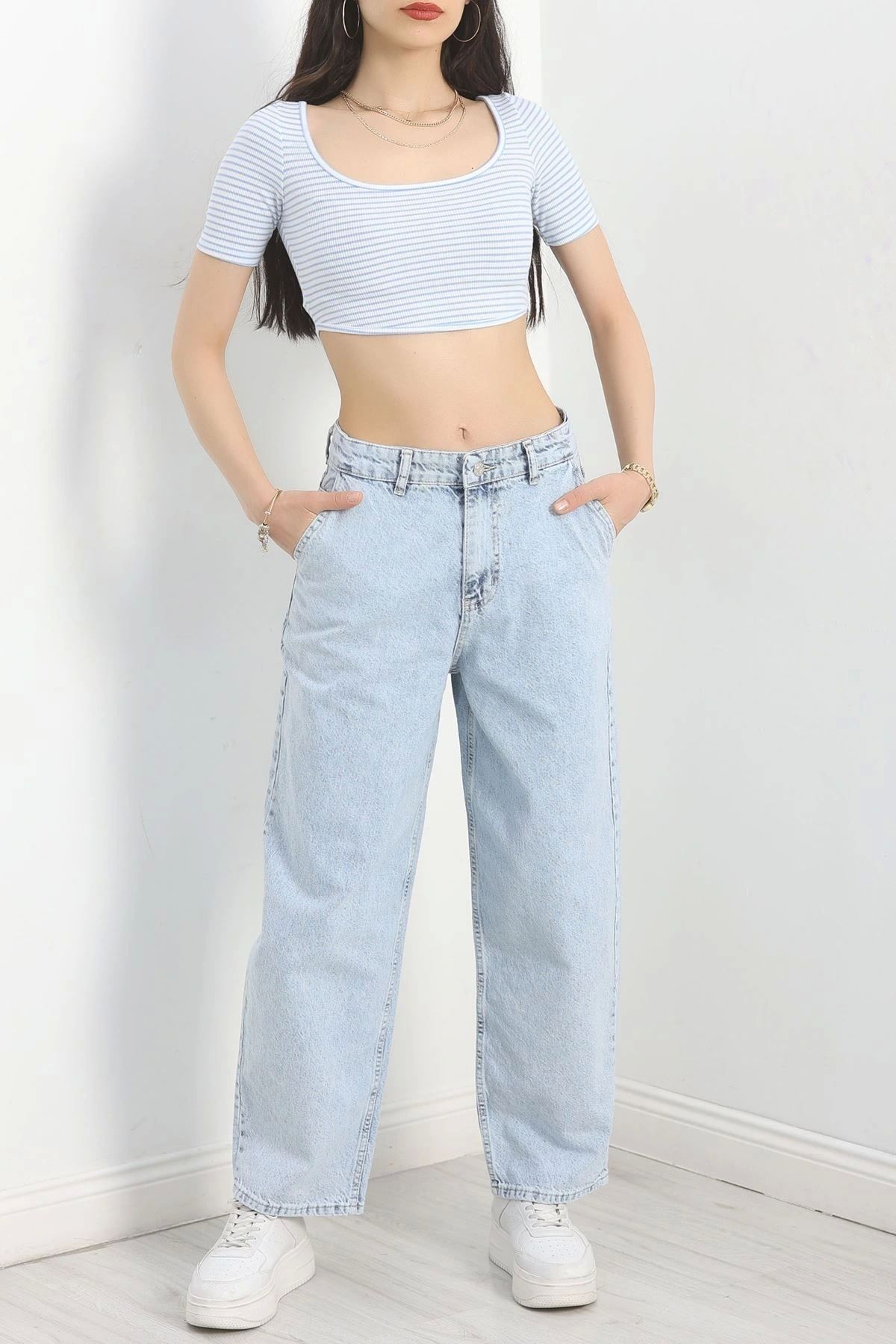 OurStyles Baggy Kot Pantolon Buzmavi1 - 40088.1184.