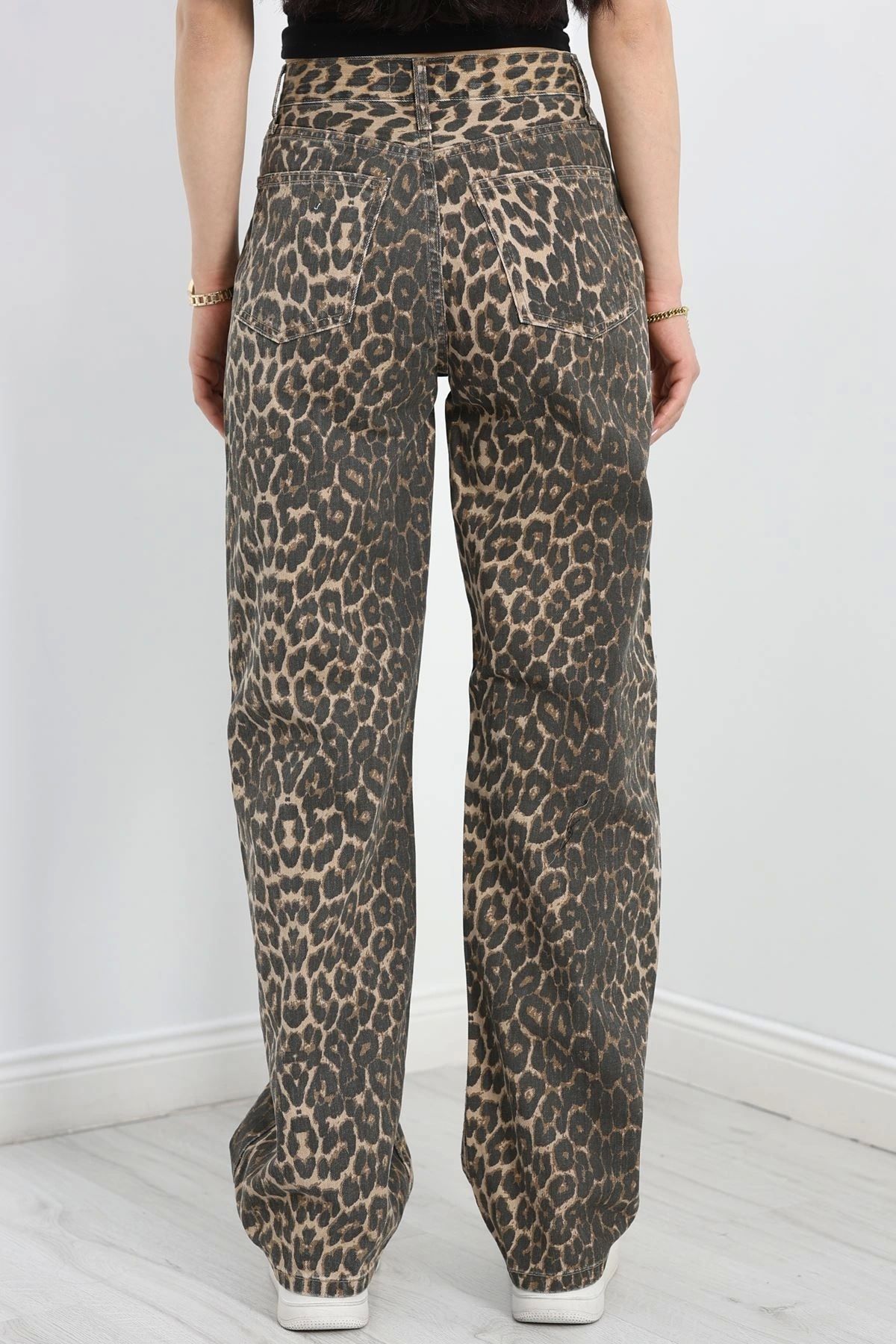 OurStyles Desenli Palazzo Kot Pantolon Leopar - 30458.1966.