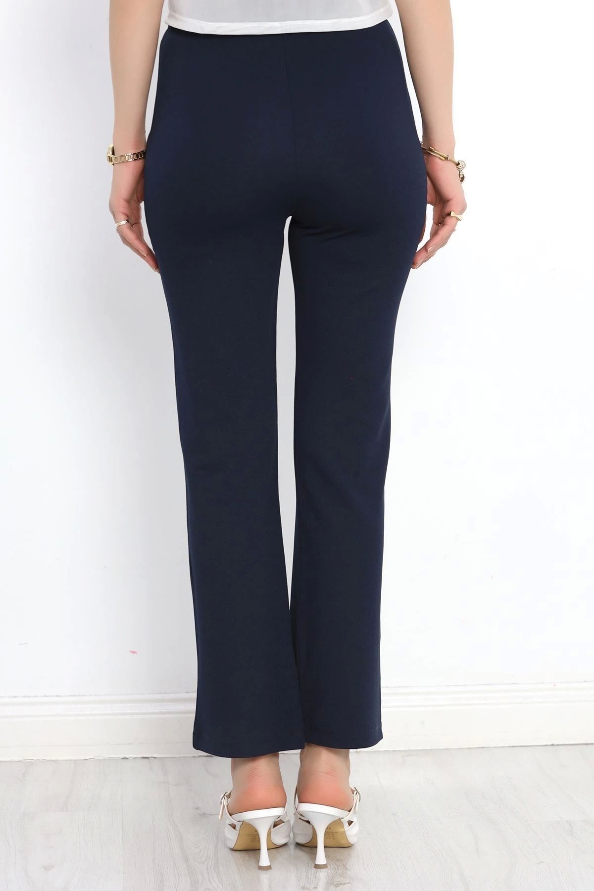 OurStyles Çımalı Zra Krep Pantolon Lacivert - 24234.683.