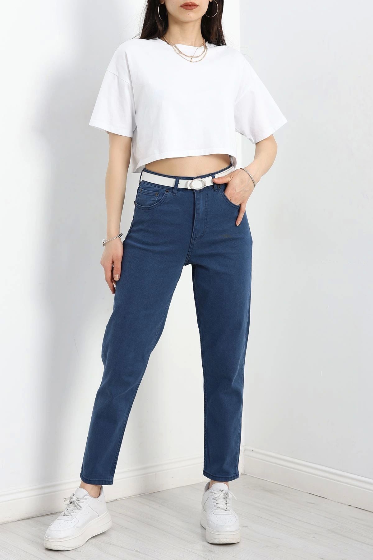 OurStyles Boyfriend Kot Pantolon Petrolmavi - 18224.1431.