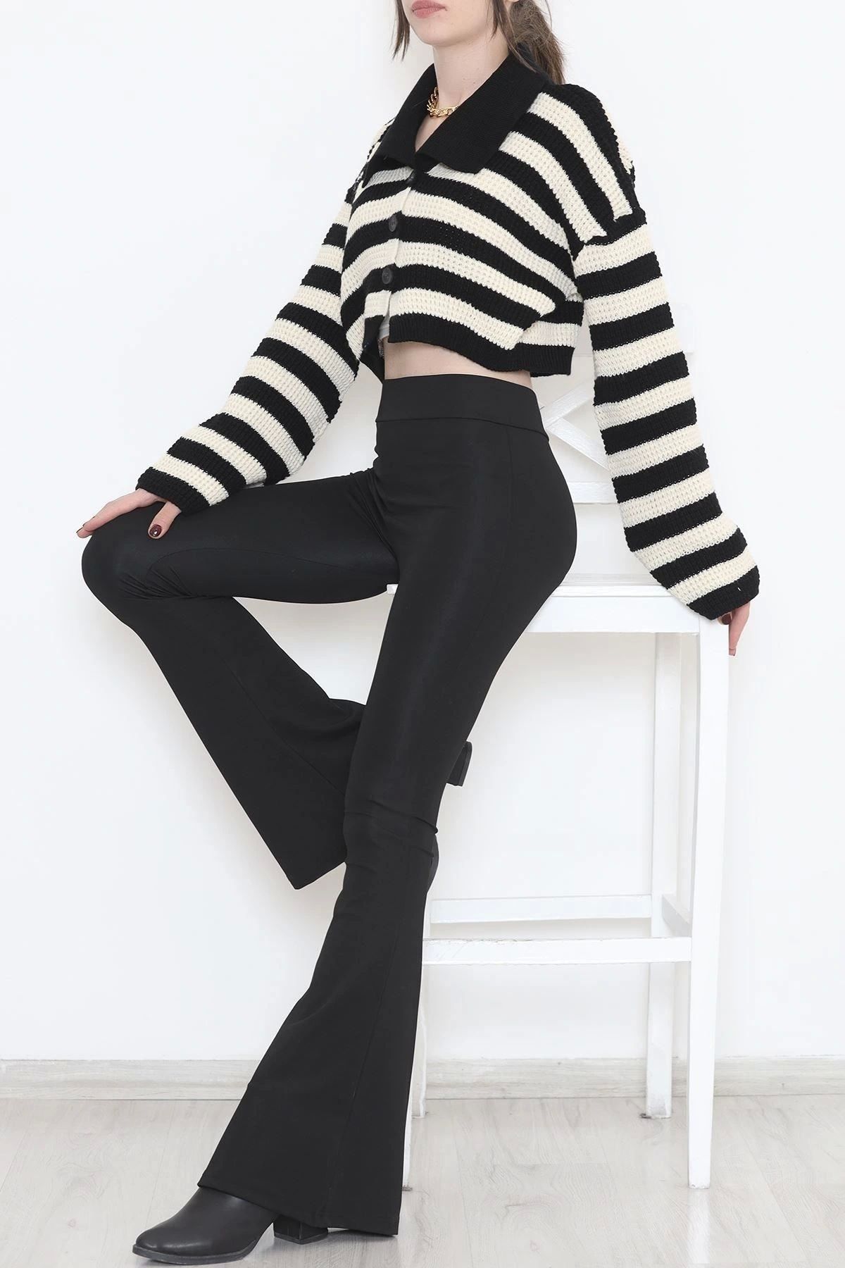 OurStyles İspanyol Paça Tayt Siyah1 - 9279.1098.