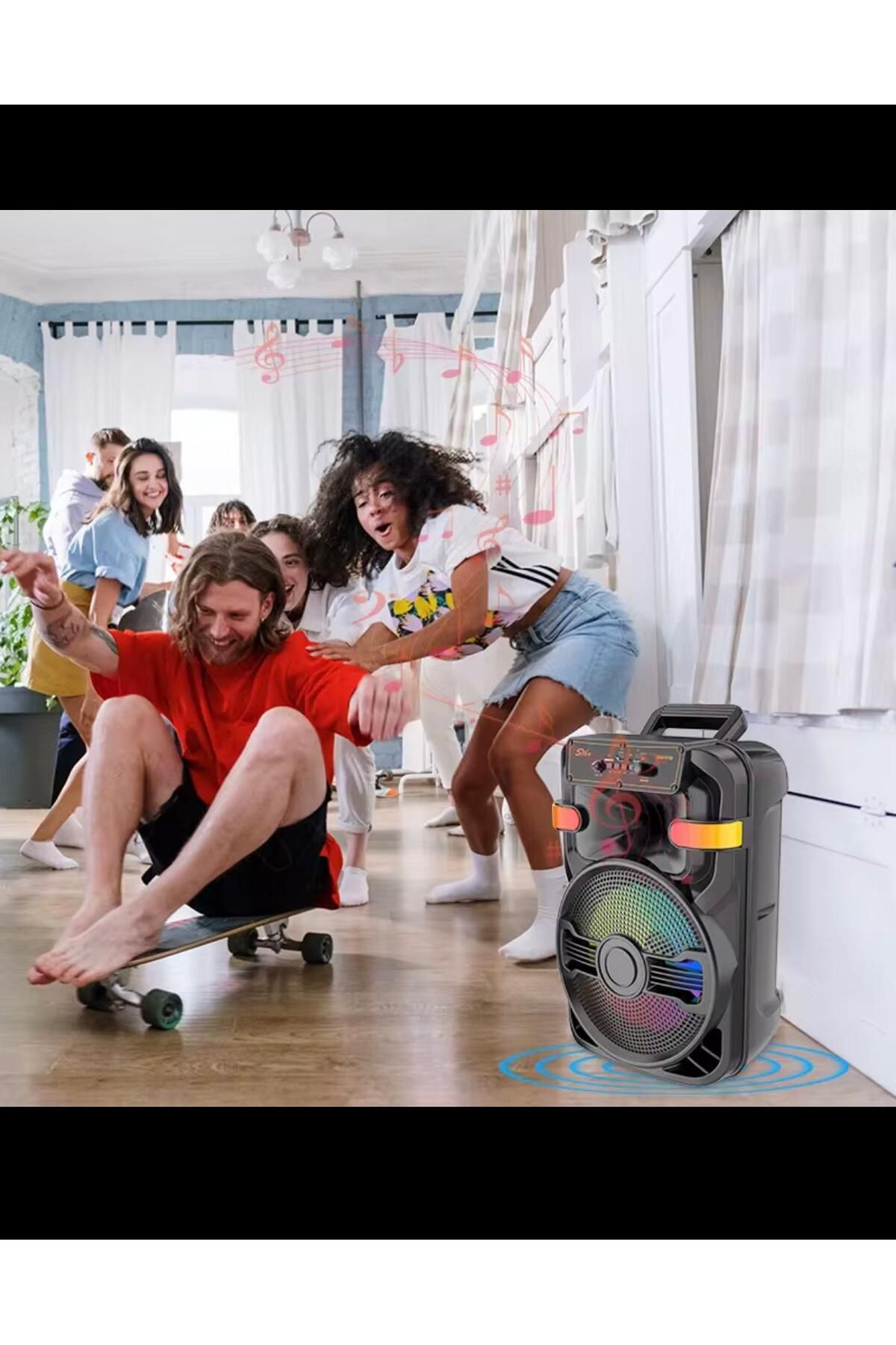 Ld Teknoloji ZQS-10102 10 inç taşınabilir bluetooth hoparlör açık parti hoparlör ile Led ışık
