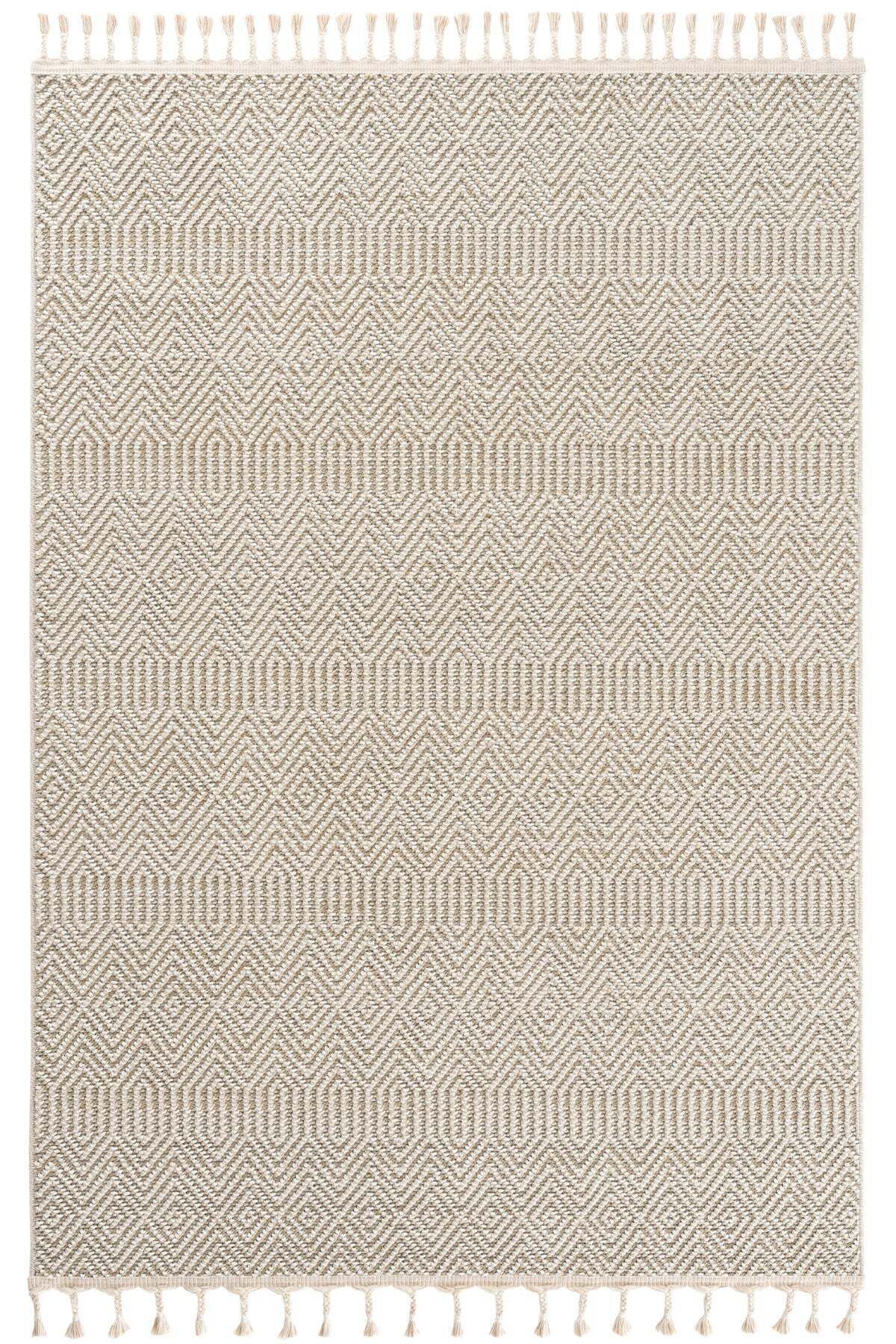 Halımax Eko Halı Soho SH 01 Beige Hav Toz Vermez Bukle Makine Halısı Yolluk Bej Mutfak Halısı