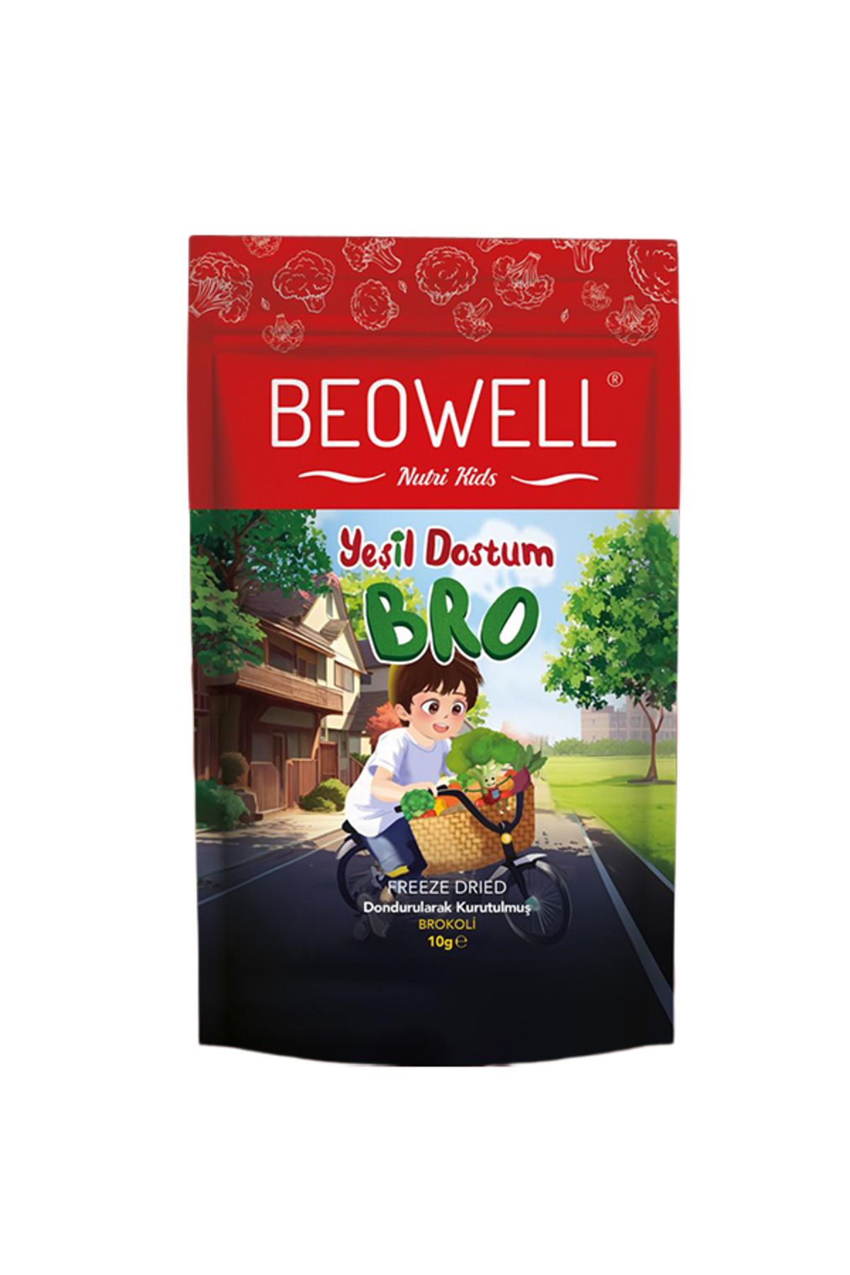 BEOWELL Yeşil Dostum Bro 10 g | Freeze-Dried Dondurularak Kurutulmuş Brokoli Atıştırmalığı