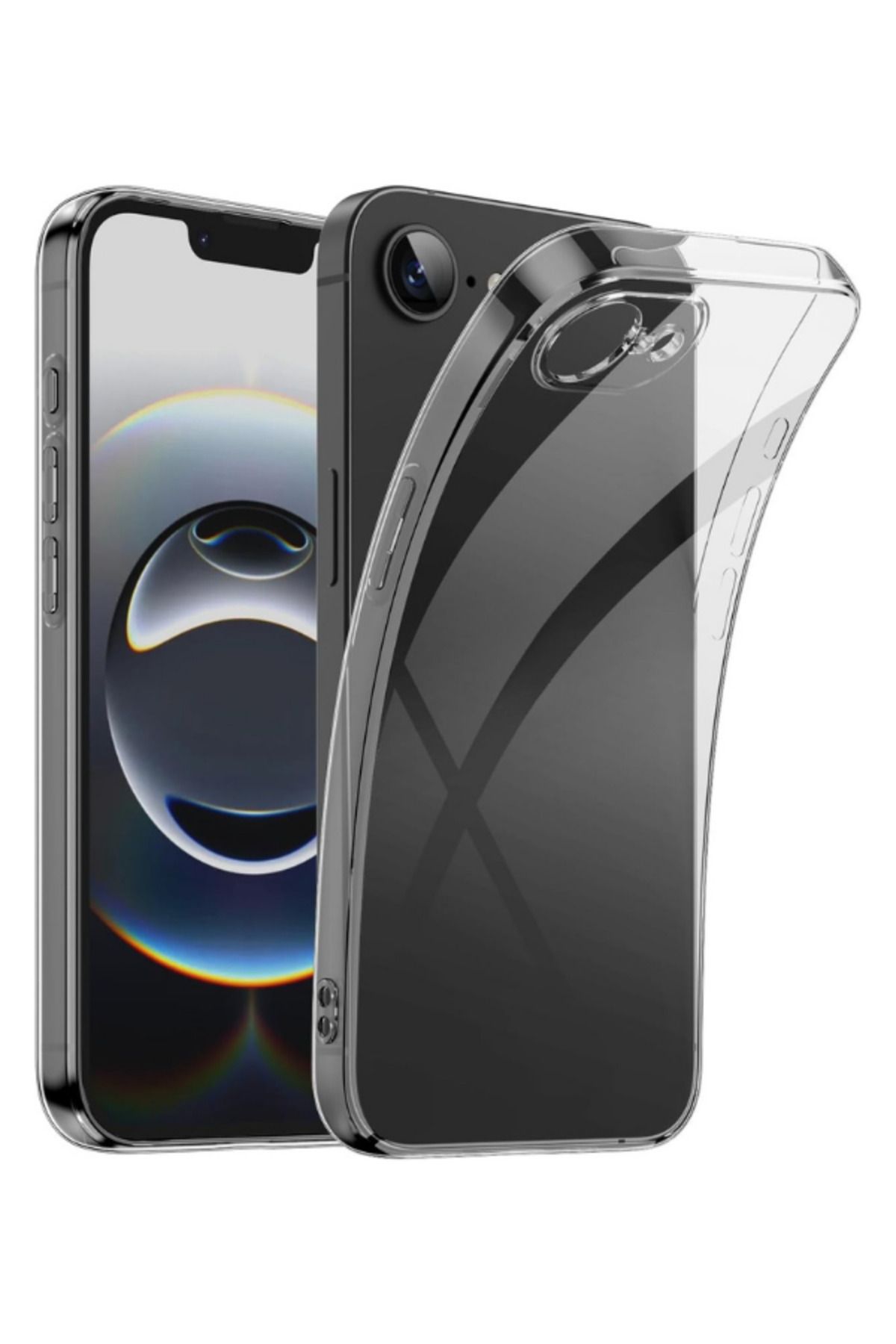 EVAX (LUX ŞEFFAF) Iphone 16e (2025) Uyumlu Şeffaf Yumuşak Kamera Koruyuculu Esnek Silikon Kılıf