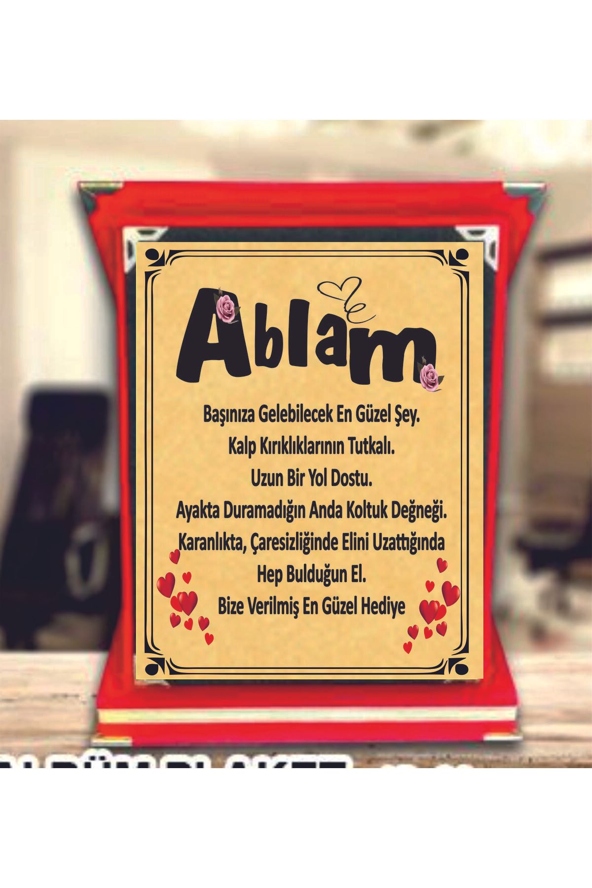 sıradışıhediyem ABLAM plaket Ablaya plaket canım ablam plaket doğum günü plaket ablaya hediye