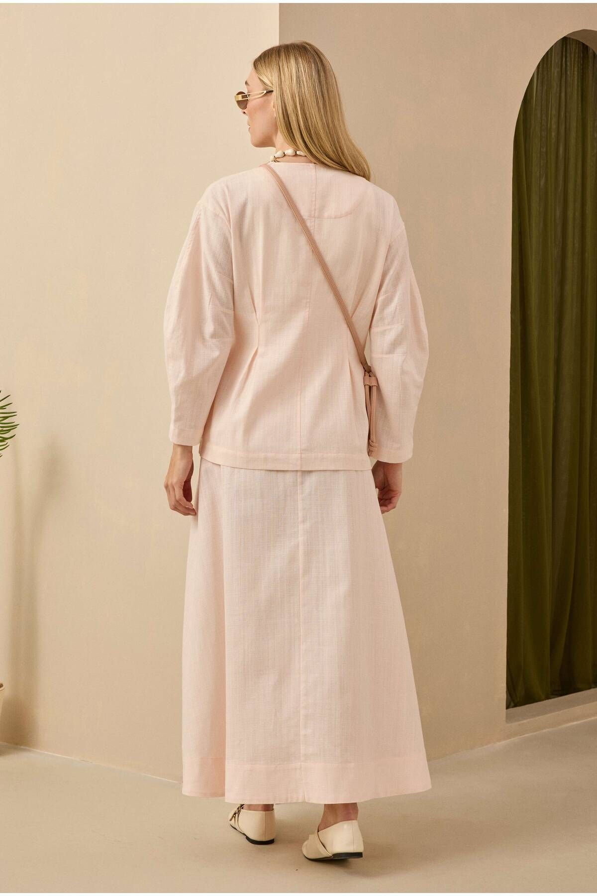 HEQA Pamuk Keten Etek Soft Pembe
