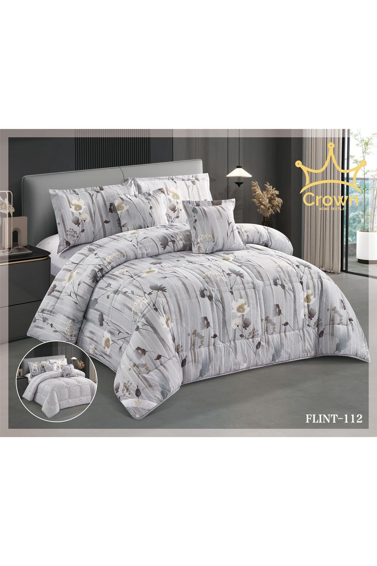 Generic-6-piece double bed sheet, center filling, two-sided, plain, in distinctive colors 2