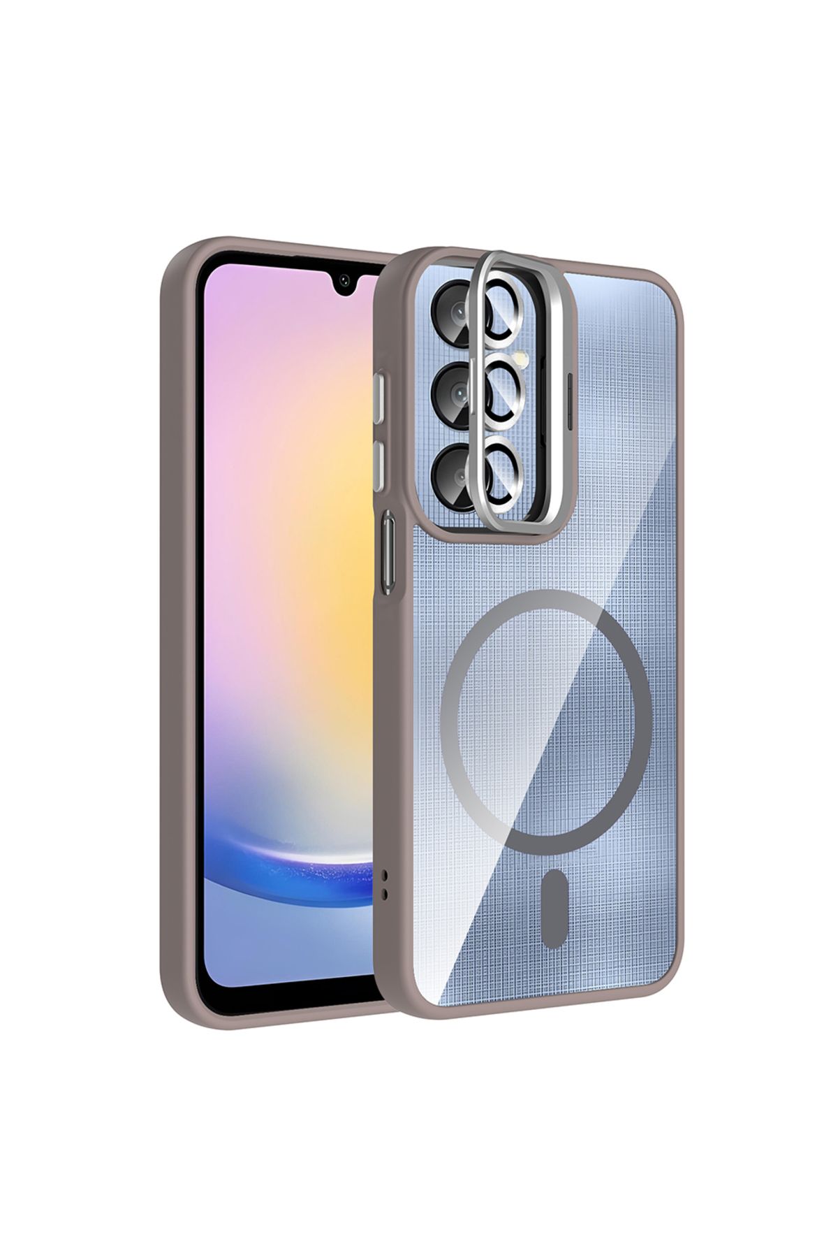 Rivor Samsung Galaxy A36 Uyumlu Kılıf Standlı ve Kamera Lens Hediyeli MagSafe Şarj Özellikli Kapak