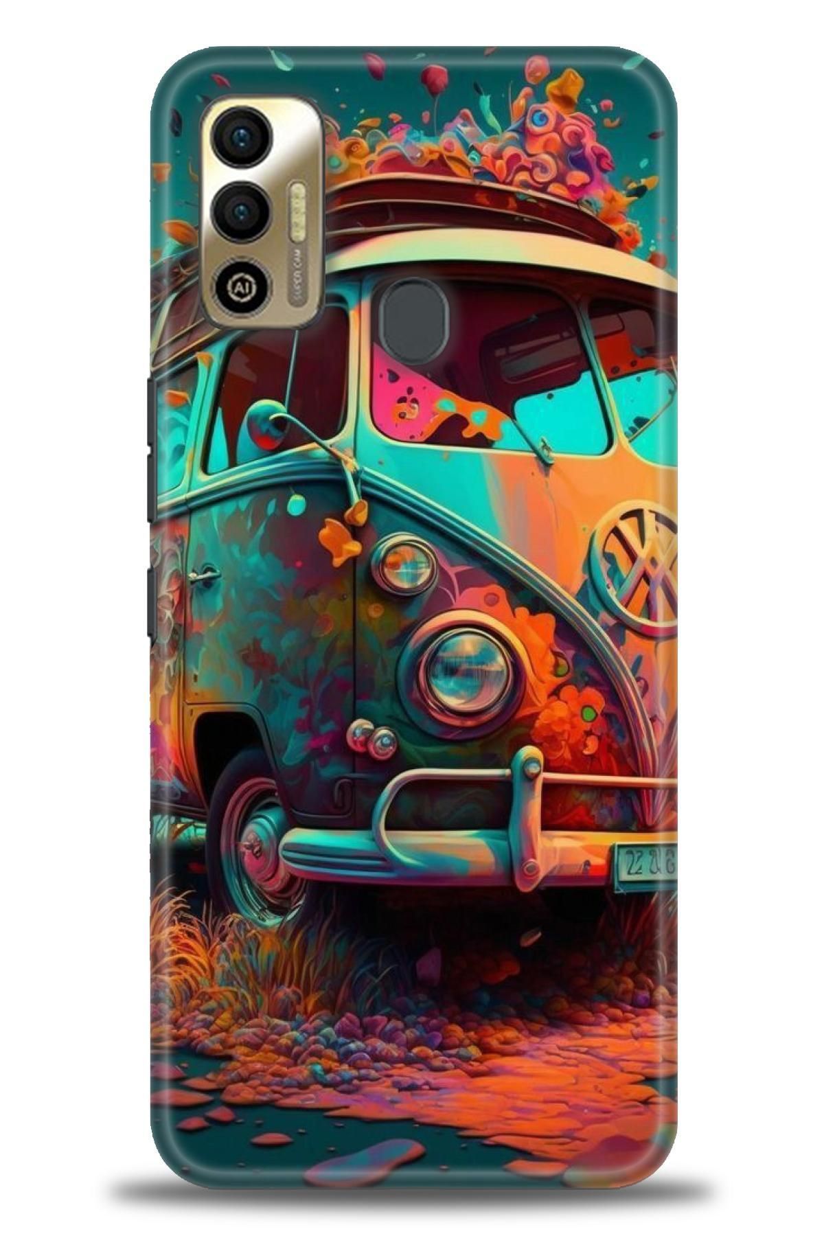 TECNO Spark 7 / 7T İle Uyumlu HD Baskılı Kılıf - Karışık Seri - 573