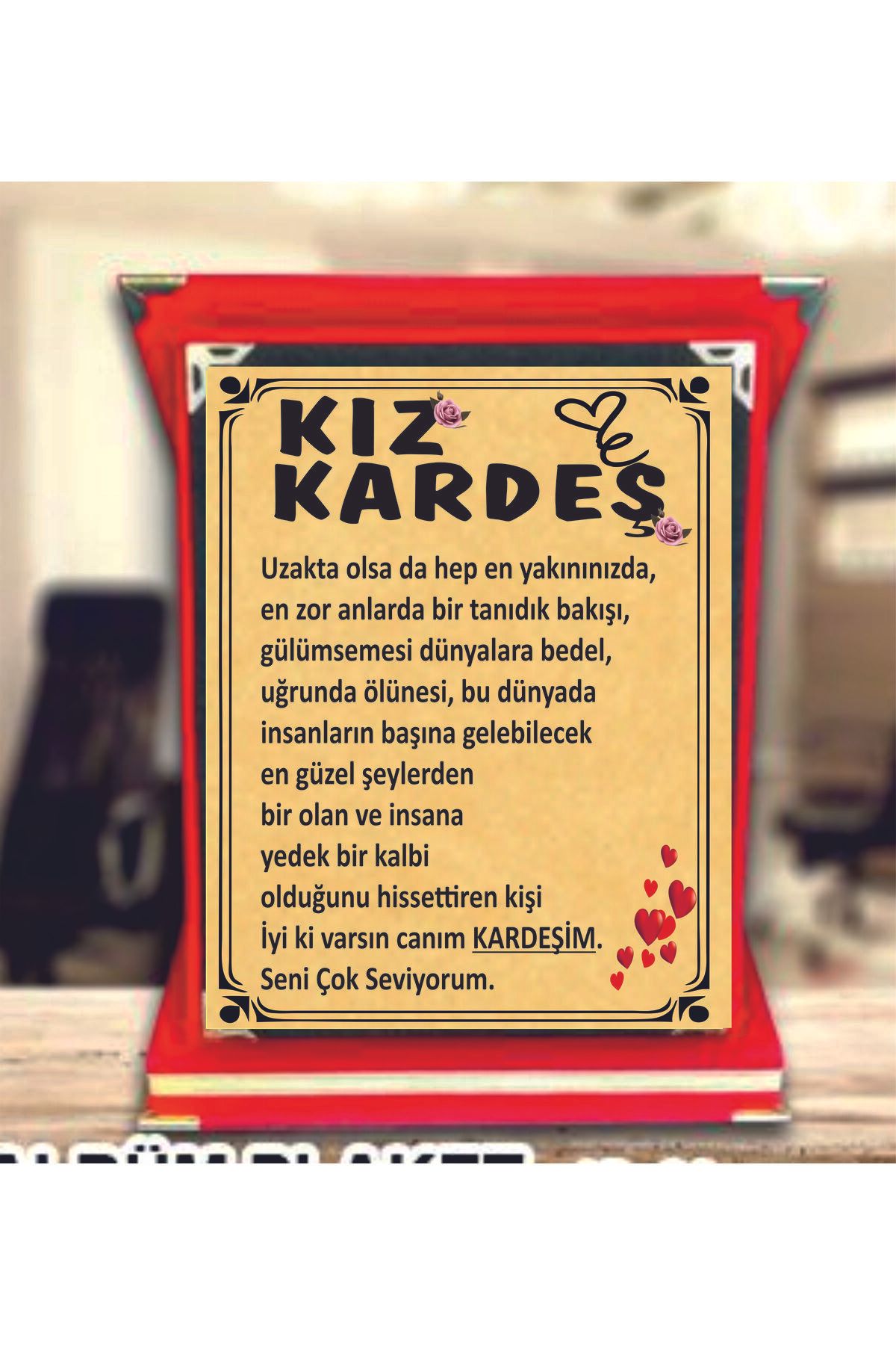 sıradışıhediyem KIZKARDEŞ plaket canım kardeşim plaket doğum günü plaket kızkardeşe hediye
