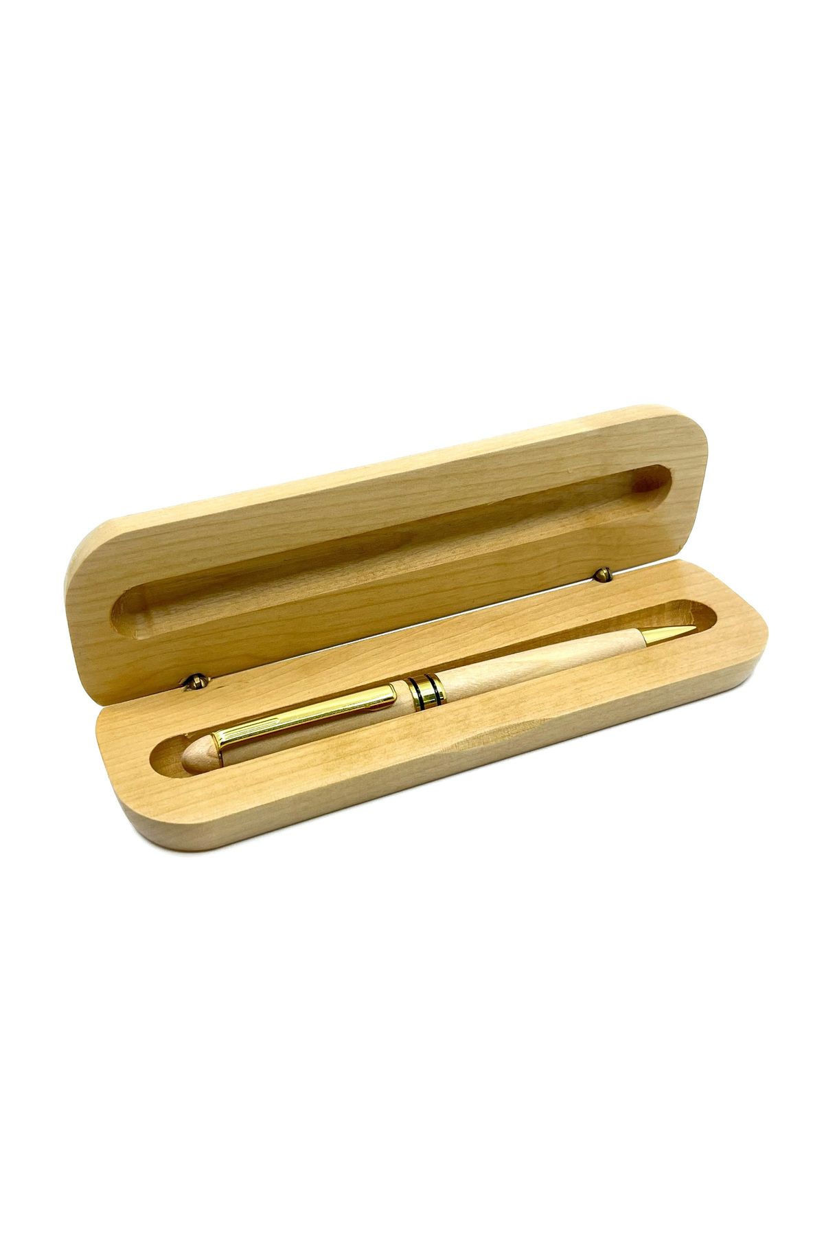 Bıyıklı Tobacco Bambu Kalem Ahşap Kutulu - Krem