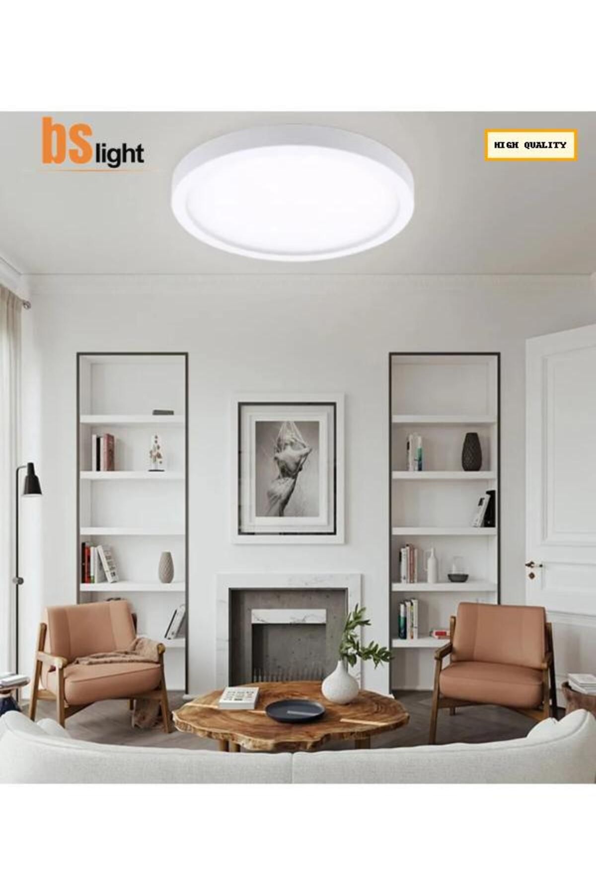 Bs Light 18W LED Panel Sıva Üstü Beyaz Işık-6500K Glop Armatür Led Banyo Balkon WC Lambası Tavana Sıfır Avize