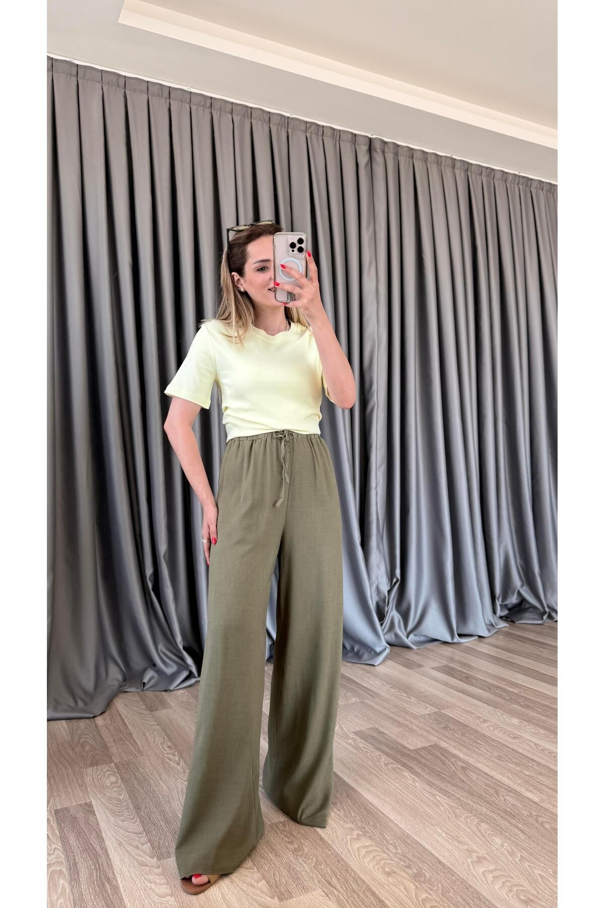 pelin yıldız butik Sofia Keten Pantolon