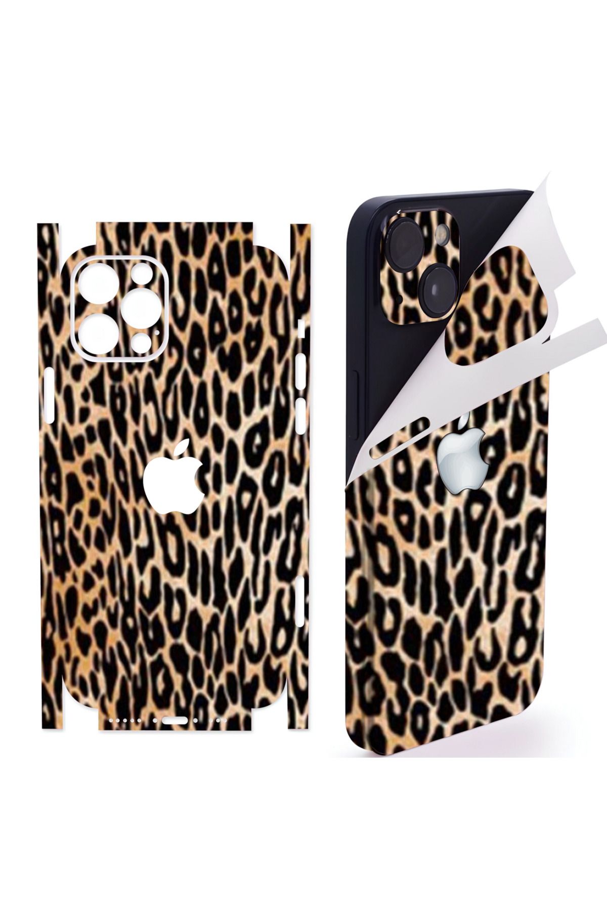 Bowie Vivo Y300 Pro için 360 full arka ve yan kaplama koruma sticker KADİFE LEOPAR