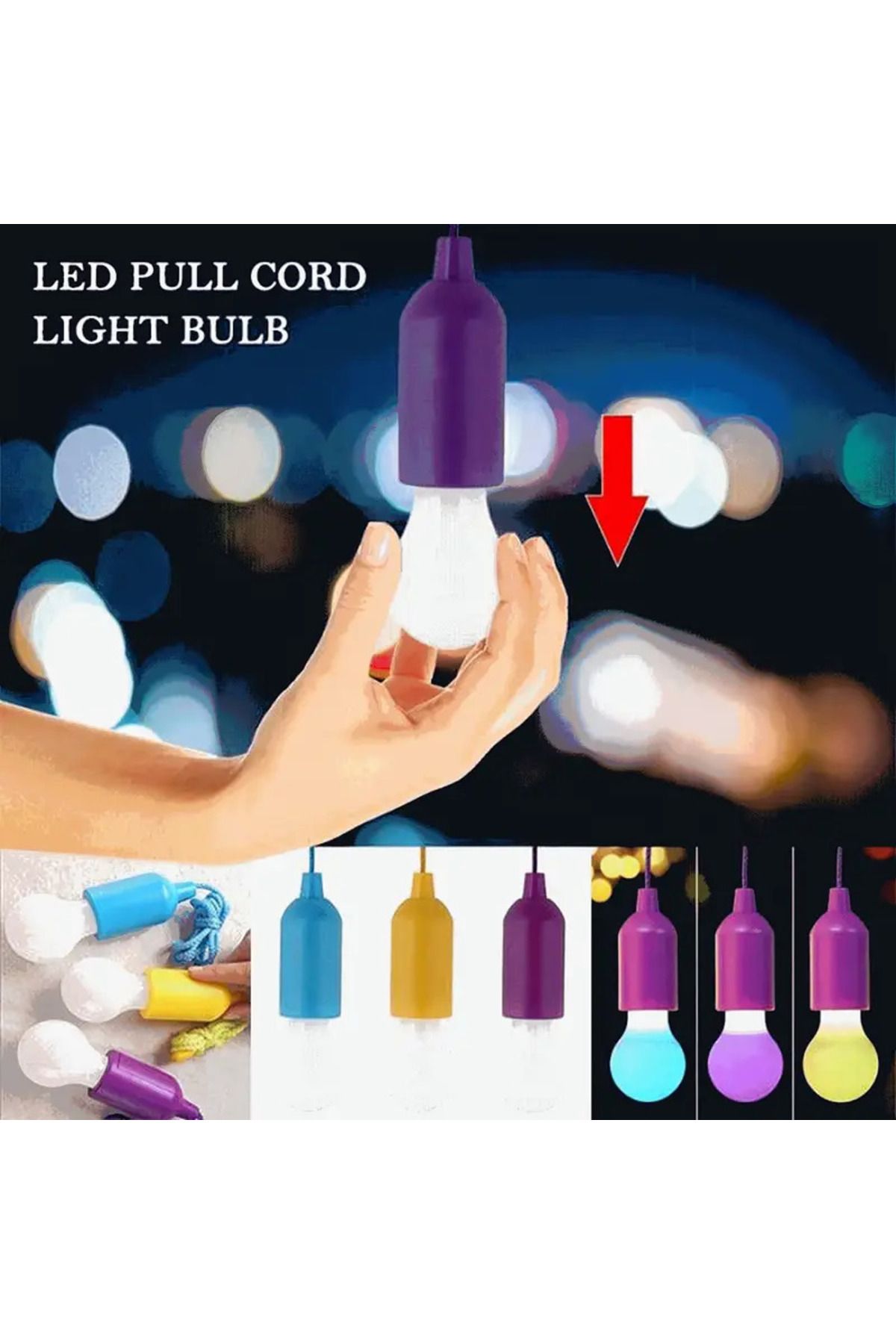 verix 6 adet LED Çek yak Ampul, Pil ile çalışır, Taşınabilir Kamp, Çadır, , Ev Dekoru için