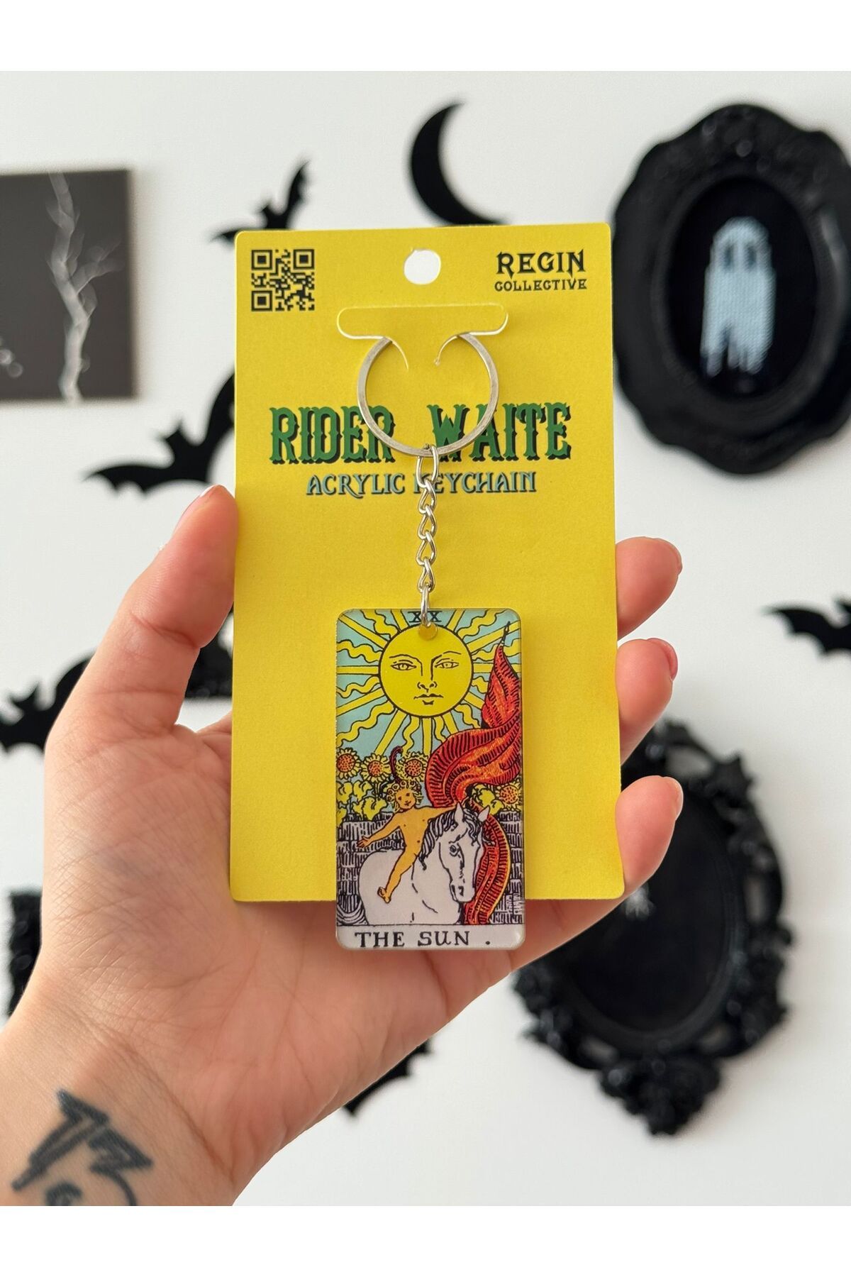 Planet Butik The Sun Tarot Kartı Akrilik Anahtarlık