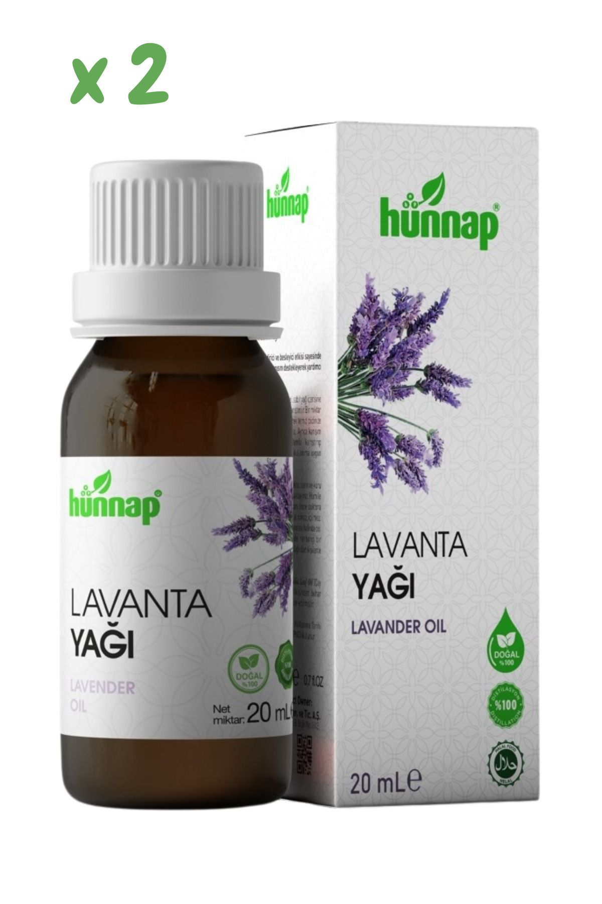 Hünnap Lavanta Yağı 20 ml x 2 Adet