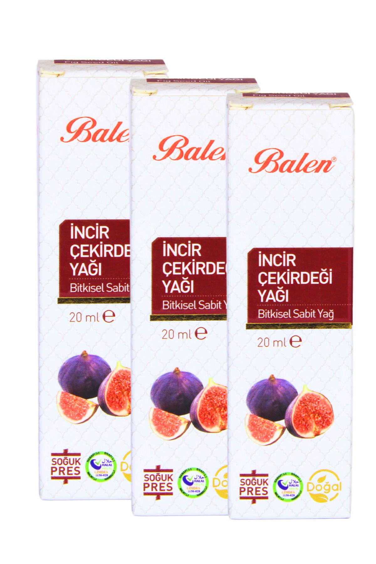 GÜLCE LOKMAN HEKİM AKTAR BALEN İNCİR ÇEKİRDEĞİ YAĞI (Soğuk Pres) 20ML (3Adet)