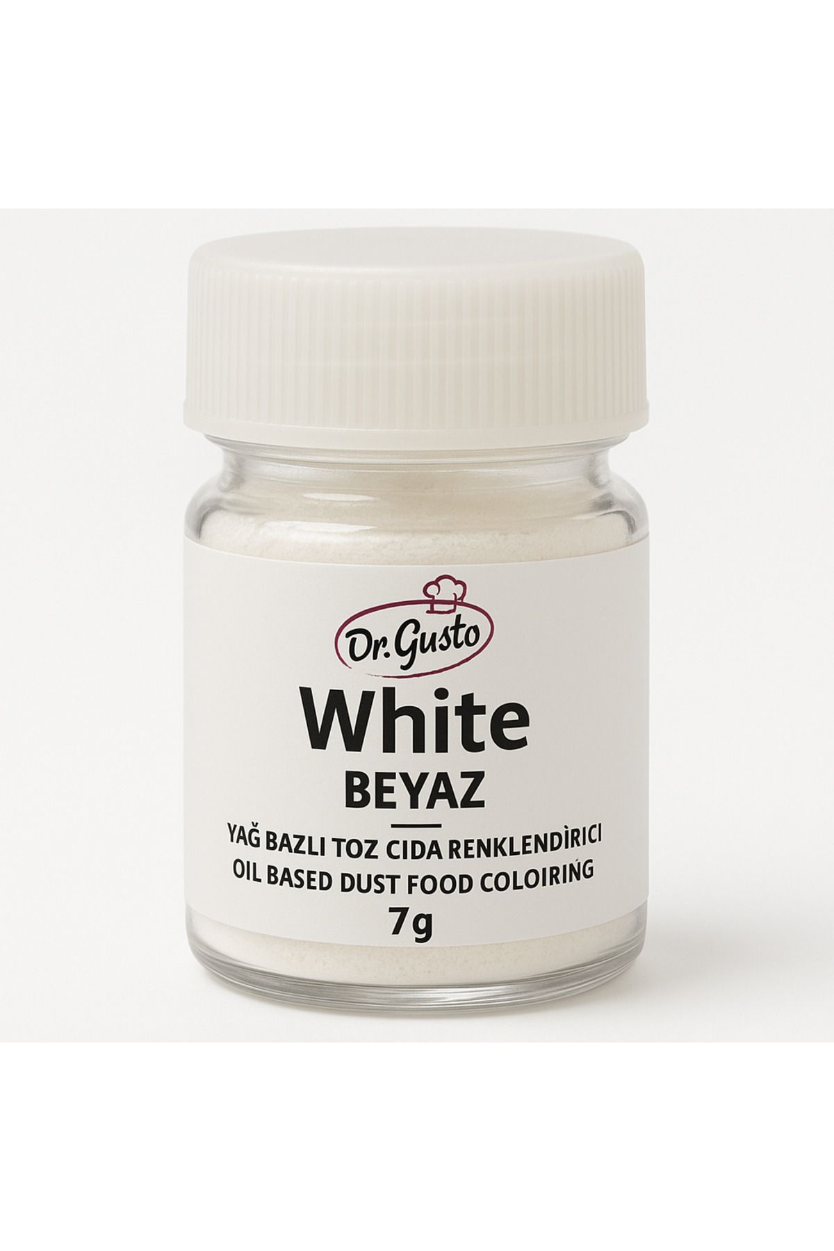 Dr. Gusto Yağ Bazlı Toz Gıda Boyası Beyaz 7 gr