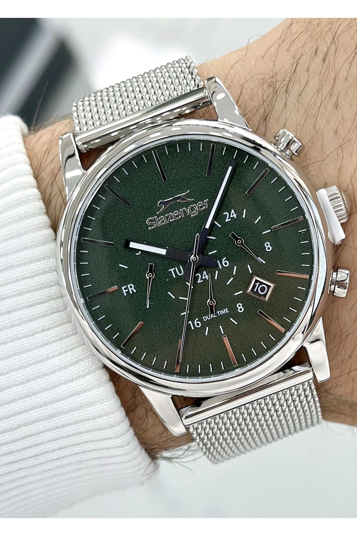 Slazenger Orijinal 2 Yıl Garantili Su Geçirmez Hasır Kordon Fonksiyonlu Erkek Kol Saati