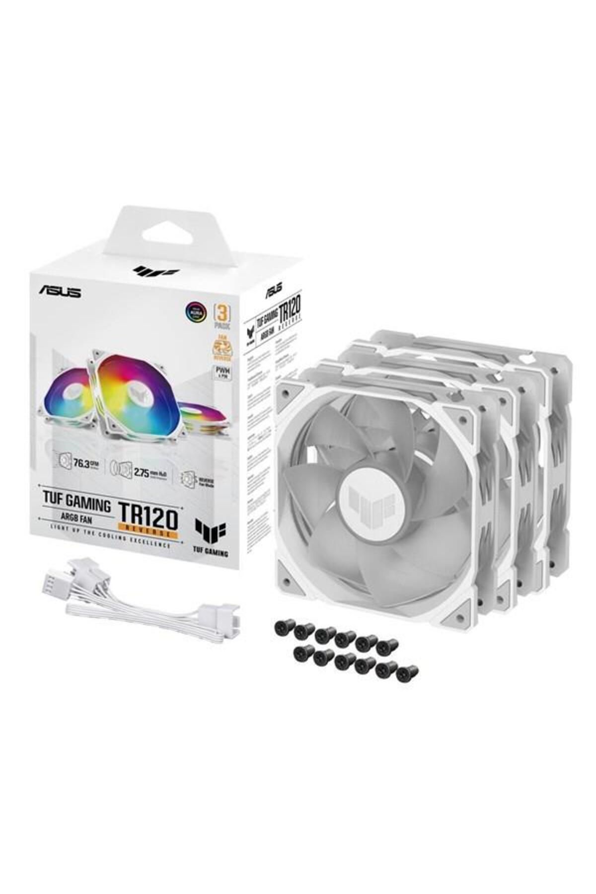 ASUS Tuf Tr120 Reverse Argb 120mm Beyaz Kasa Fanı 3-lü Paket