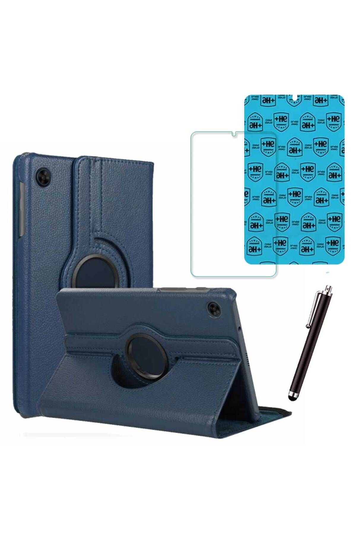 Smart Tech Samsung Galaxy Tab A9 X110 Uyumlu Tablet Kılıfı Cam Ekran Koruyucu Kalem Set