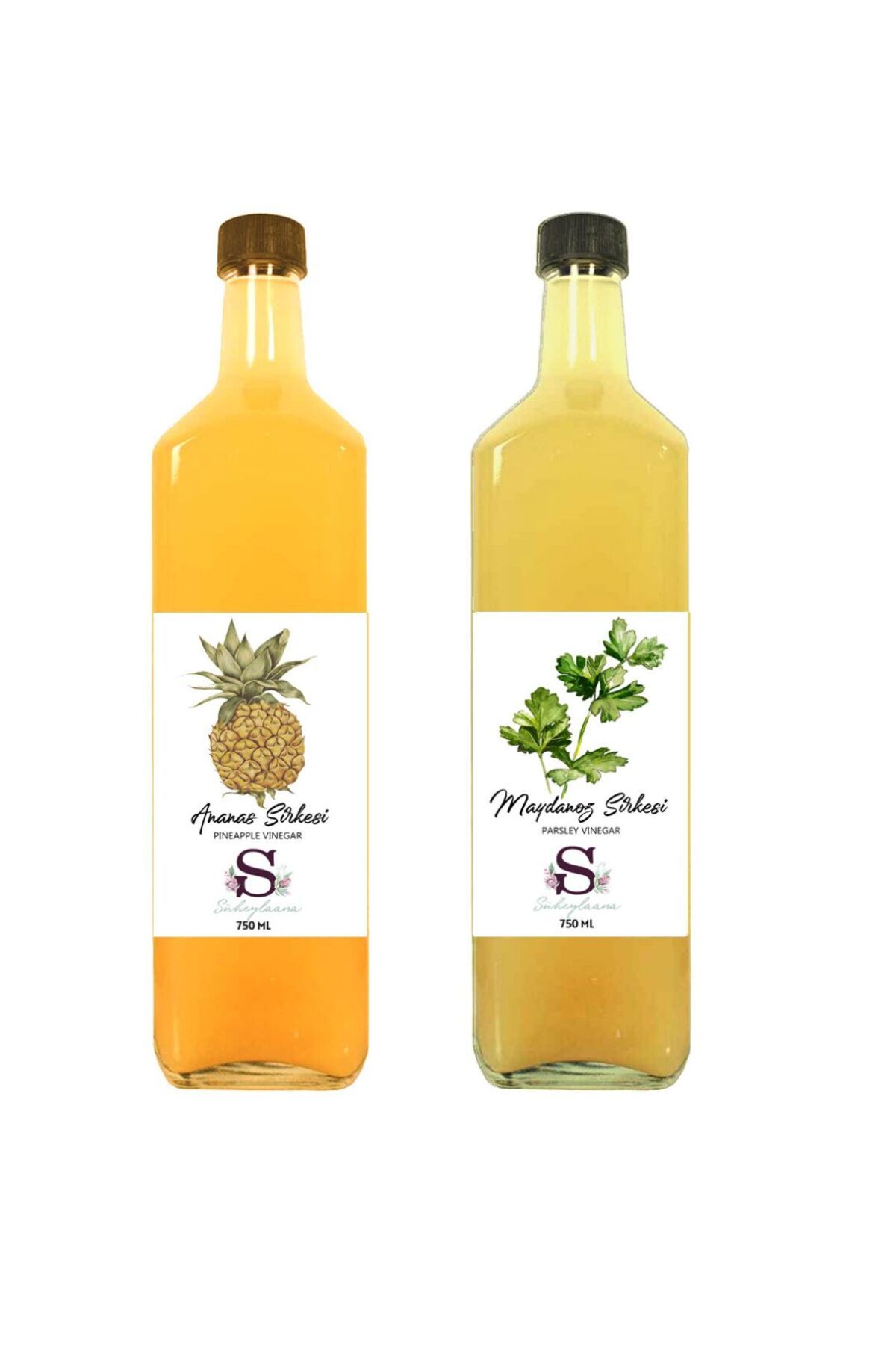 Süheylaana Doğal Ananas Sirkesi 750 Ml - Doğal Maydanoz Sirkesi 750 Ml