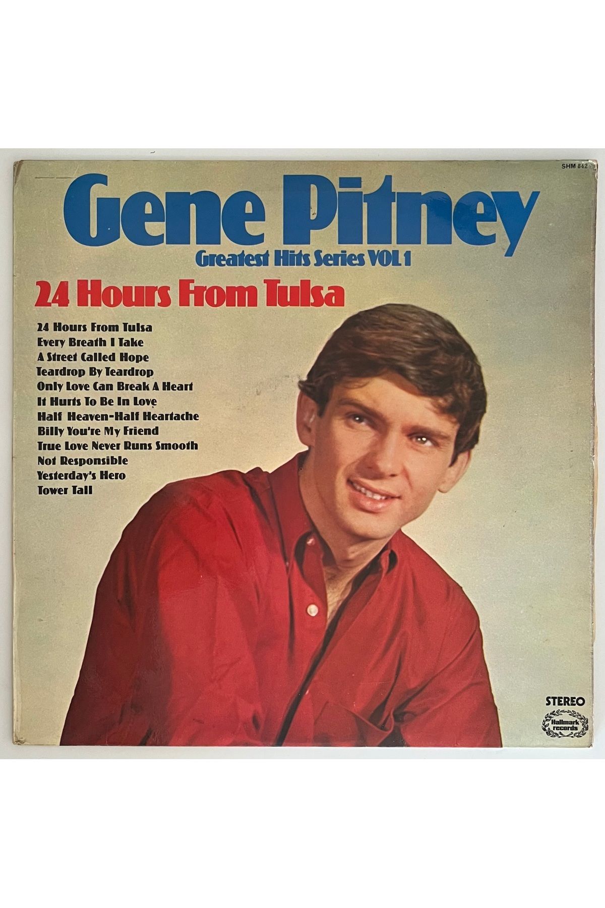 Plakevi İzmir Gene Pitney 24 Hours From Tulsa (Greatest Hits Series Vol.1) Lp Plak (Orjnal 1974 Dönem Baskı Plak)