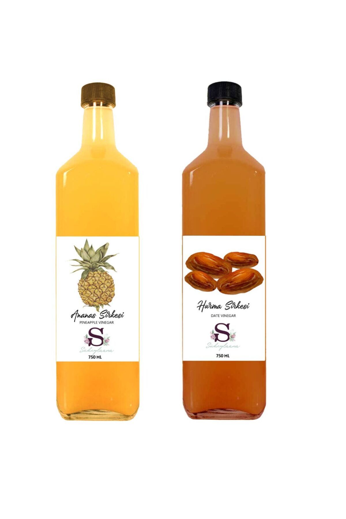 Süheylaana Doğal Ananas Sirkesi 750 Ml - Doğal Hurma Sirkesi 750 Ml