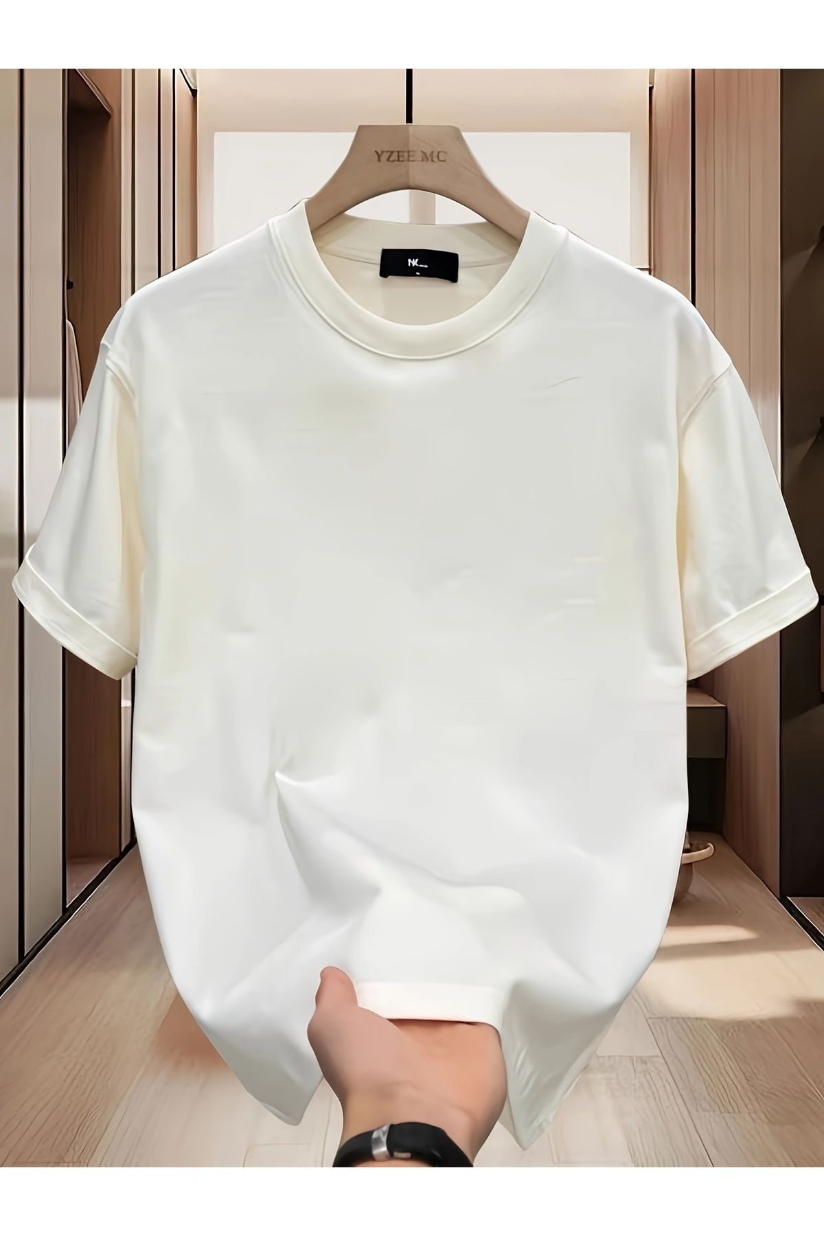 MODAVİBE Düz Basic Tişört – Bisiklet Yaka, Pamuk Polyester, 2 İplik Kumaş, Unisex
