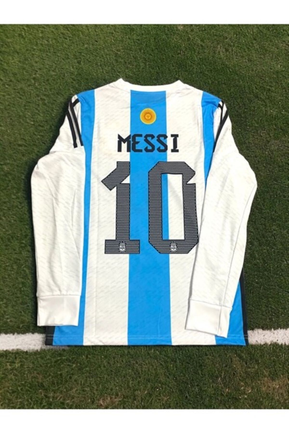 yenteks Uzun Kol Lionel Messi Arjantin Milli Takım 3 Yıldız Yetişkin Forması