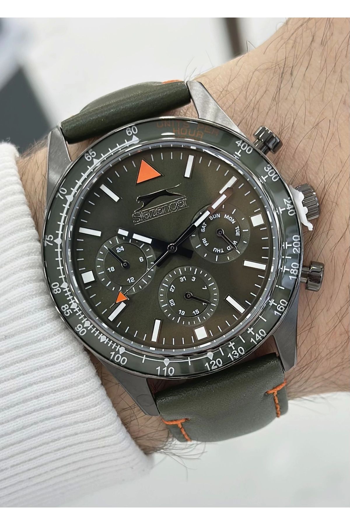 Slazenger Orijinal 2 Yıl Garantili Su Geçirmez Deri Kordon Fonksiyonlu Erkek Kol Saati
