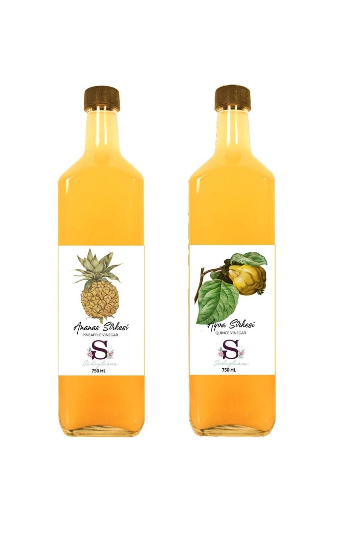 Süheylaana Doğal Ananas Sirkesi 750 Ml - Doğal Ayva Sirkesi 750 Ml