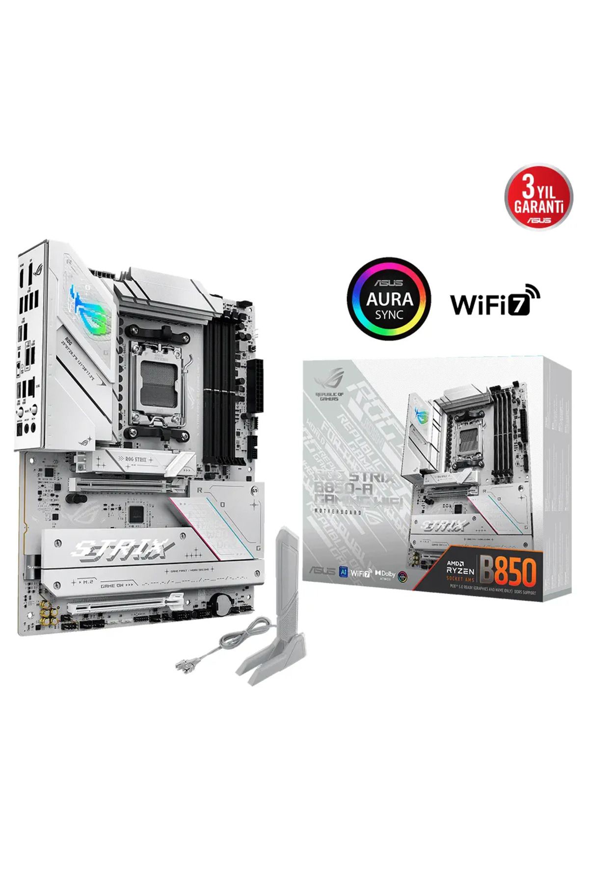 ASUS ROG STRIX B850-A GAMING WIFI, 4xDDR5, 4x M2, HDMI, DP, 2xType-C, Wi-Fi 7, Bluetooth v5.4, AM5 S