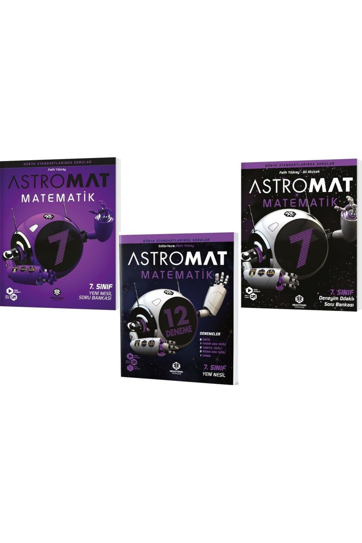 İrrasyonel Yayınları 7.SINIF ASTROMAT MATEMATİK 3LÜ SET DENEME + SORU BANKASI İRRASYONEL YAYINLARI