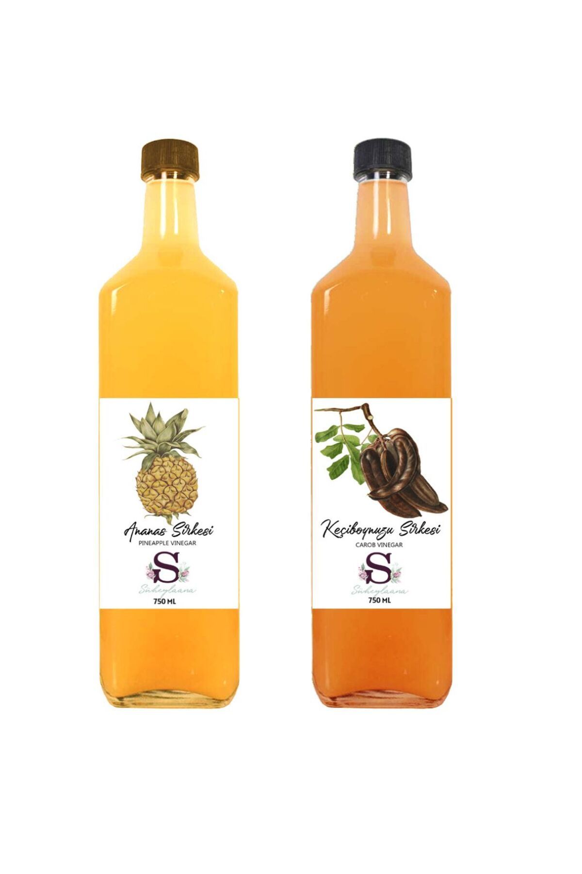 Süheylaana Doğal Ananas Sirkesi 750 Ml - Doğal Keçiboynuzu Sirkesi 750 Ml
