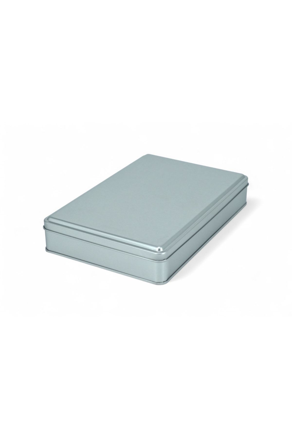 KONTENSAN 170x260x47 mm Metal Kapaklı Baskısız Metal Kutu, Mat Silver, 42 Adet