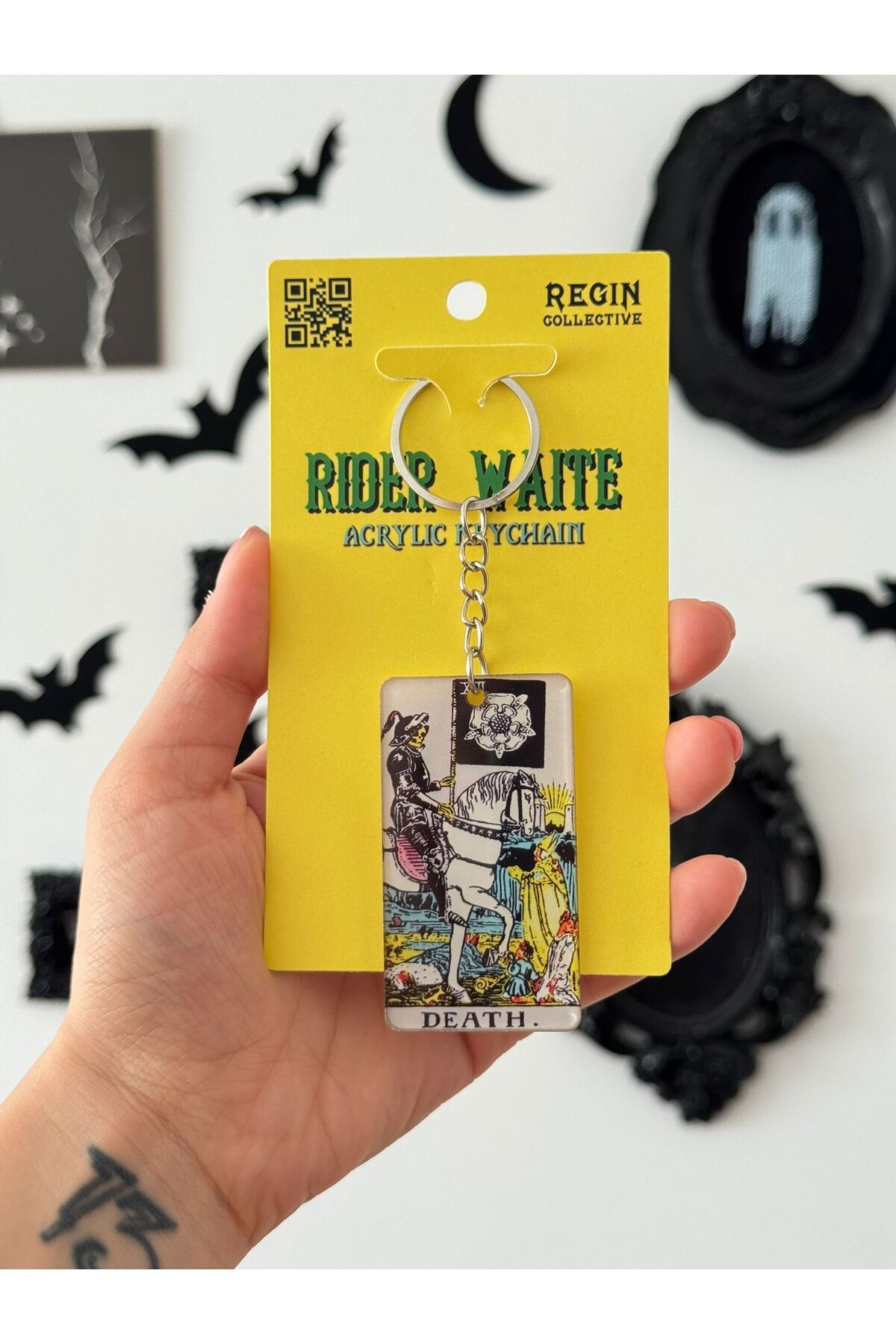 REGIN COLLECTIVE Death Tarot Kartı Akrilik Anahtarlık