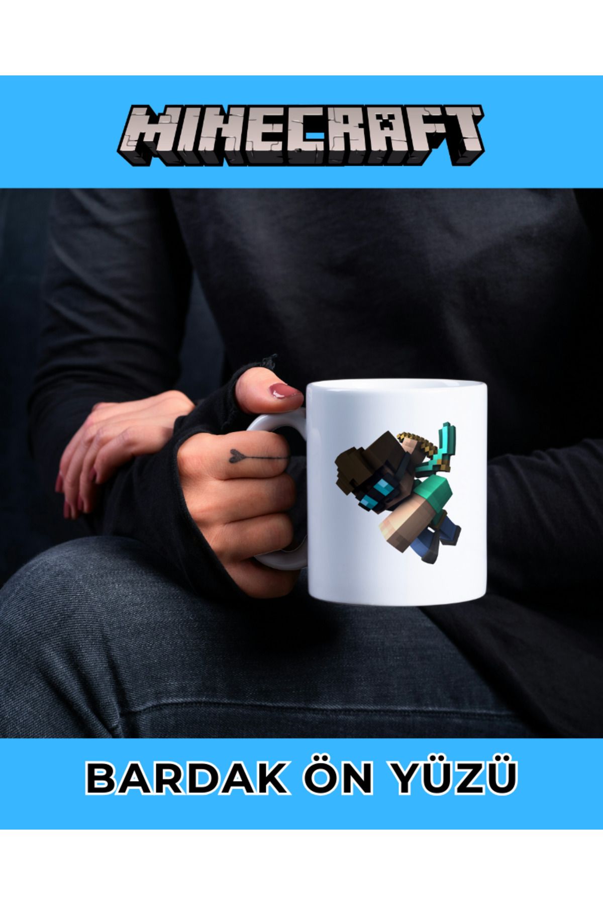 Gens Baskı Market MİNECRAFT KUPA BARDAK - KAHVE BARDAĞI - KİŞİYE ÖZEL KUPA BARDAK