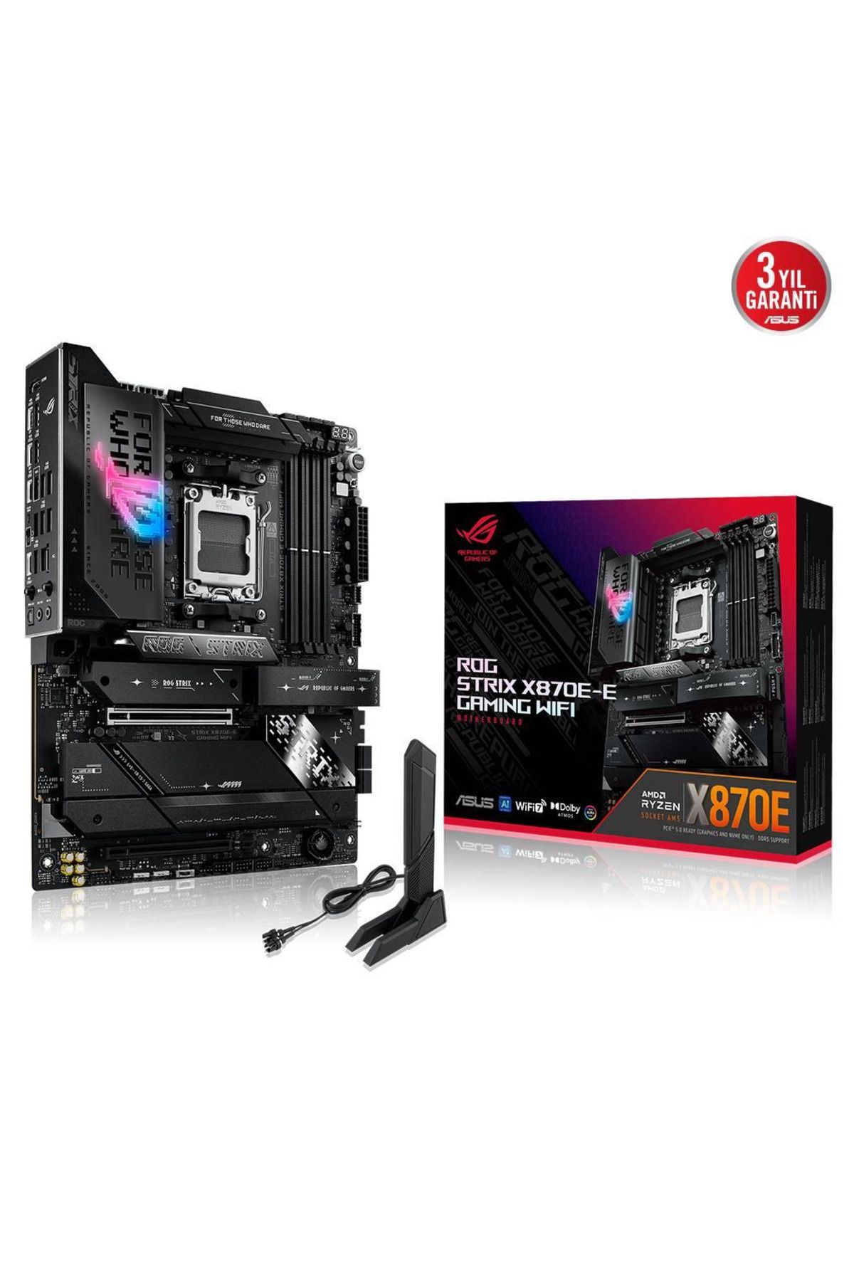 ASUS ROG STRIX X870E-E GAMING WIFI, 4xDDR5, 5xM.2, HDMI, DP, Type-C, PCIe 5.0, 2xWi-Fi 7, Bluetooth