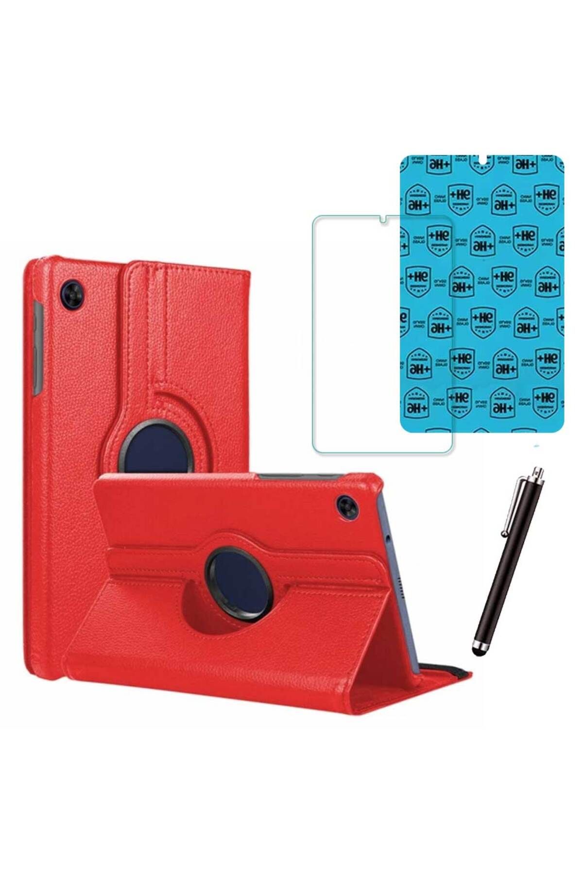 Smart Tech Samsung Galaxy Tab A9 X110 Uyumlu Tablet Kılıfı Cam Ekran Koruyucu Kalem Set