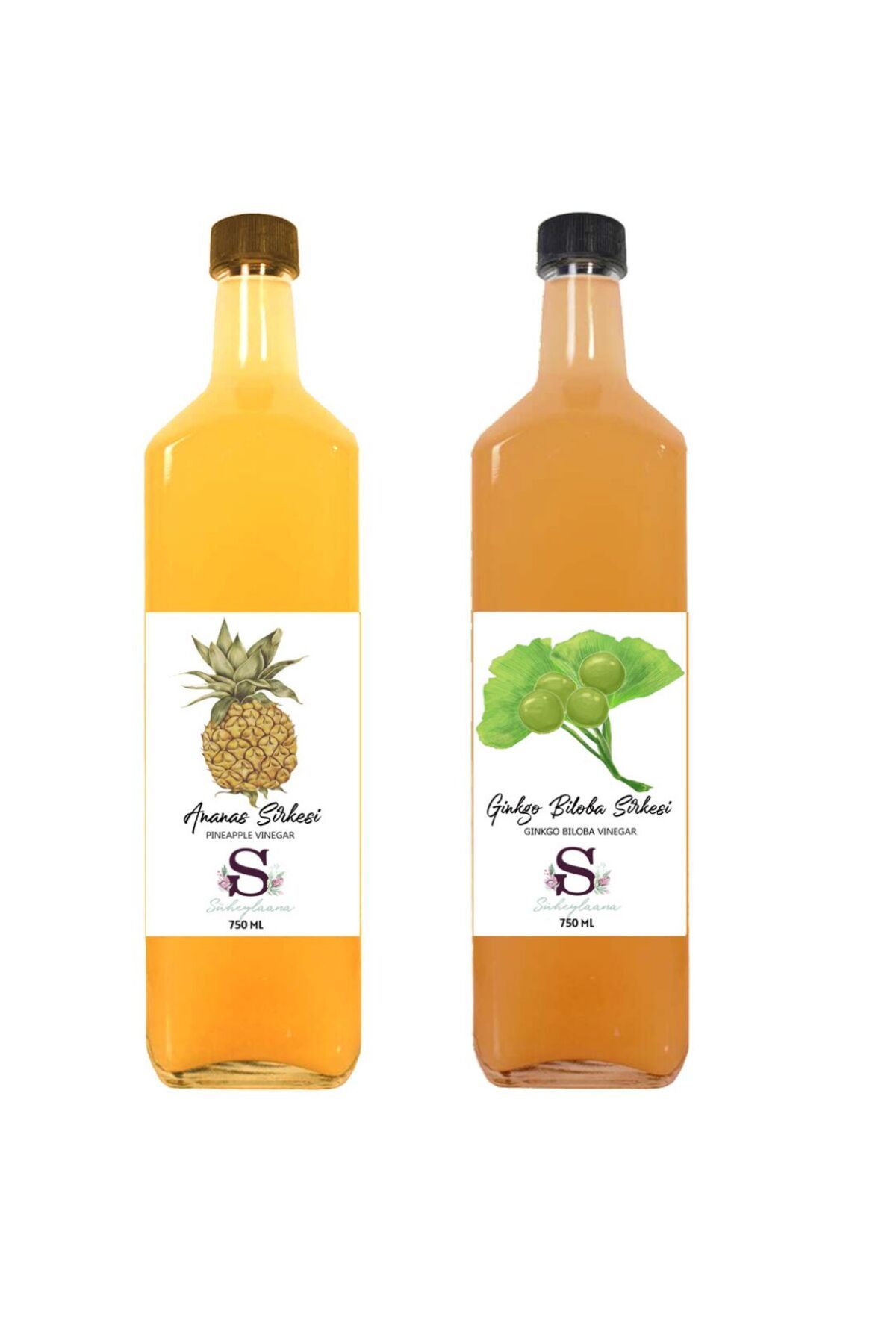 Süheylaana Doğal Ananas Sirkesi 750 Ml - Doğal Ginkgo Biloba Sirkesi 750 Ml