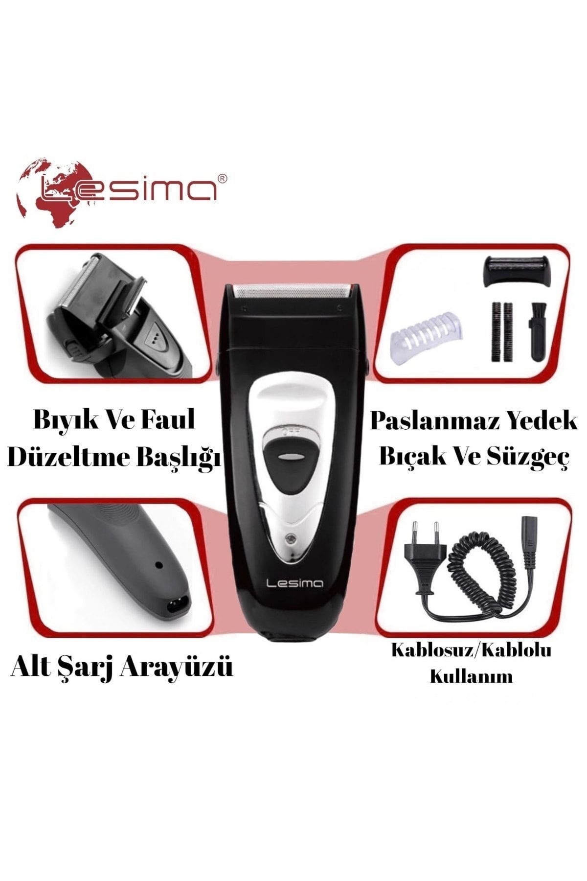 teknotrust Ls-100 Gentelmen Serisi Sakal Yanak Traş Ve Faul Düzeltme Tıraş Makinesi