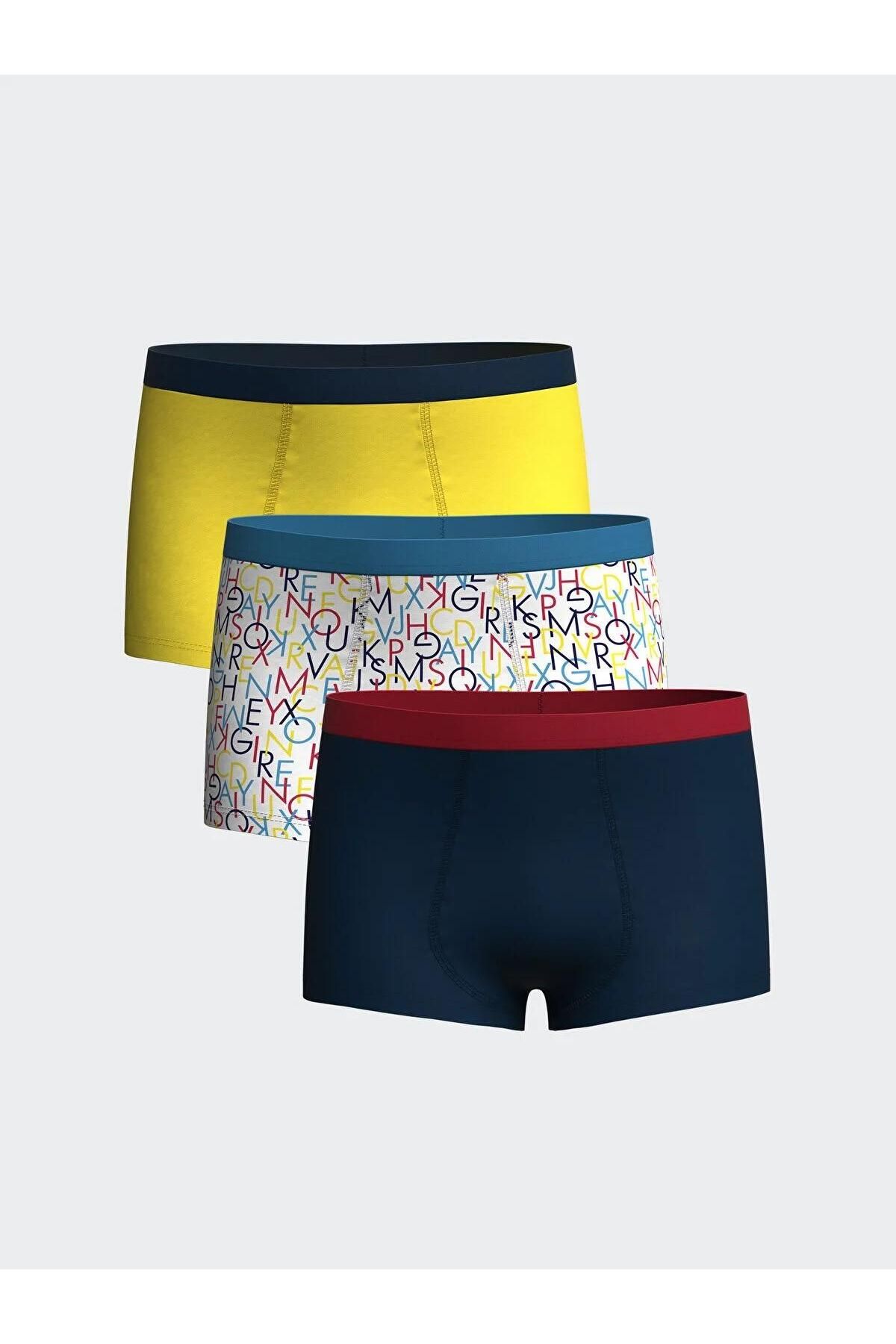 LC Waikiki LCW Kids Beyaz Baskılı Erkek Çocuk Boxer 3'lü (S5)