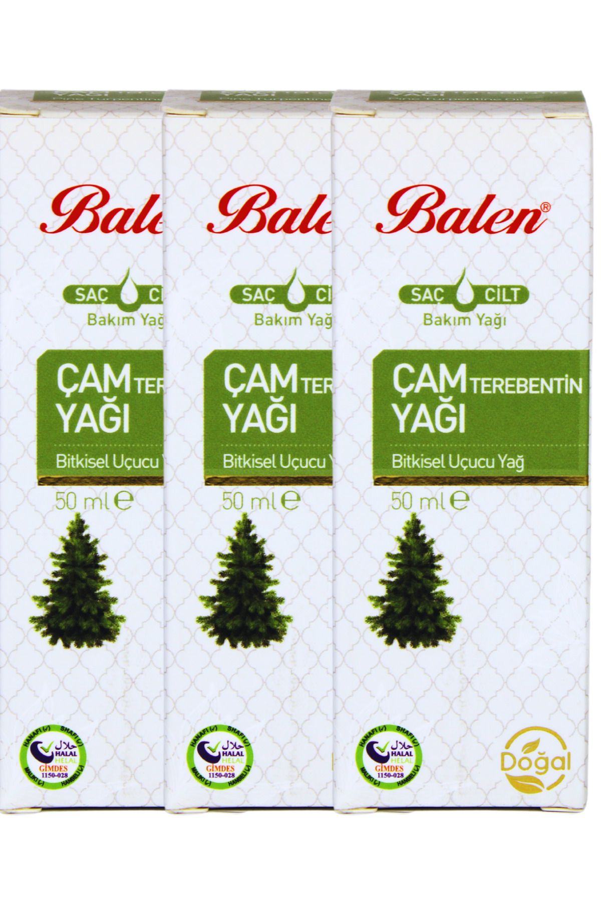 GÜLCE LOKMAN HEKİM AKTAR BALEN ÇAM TEREBENTİN YAĞI 3 X 50ML DİSTİLASYON