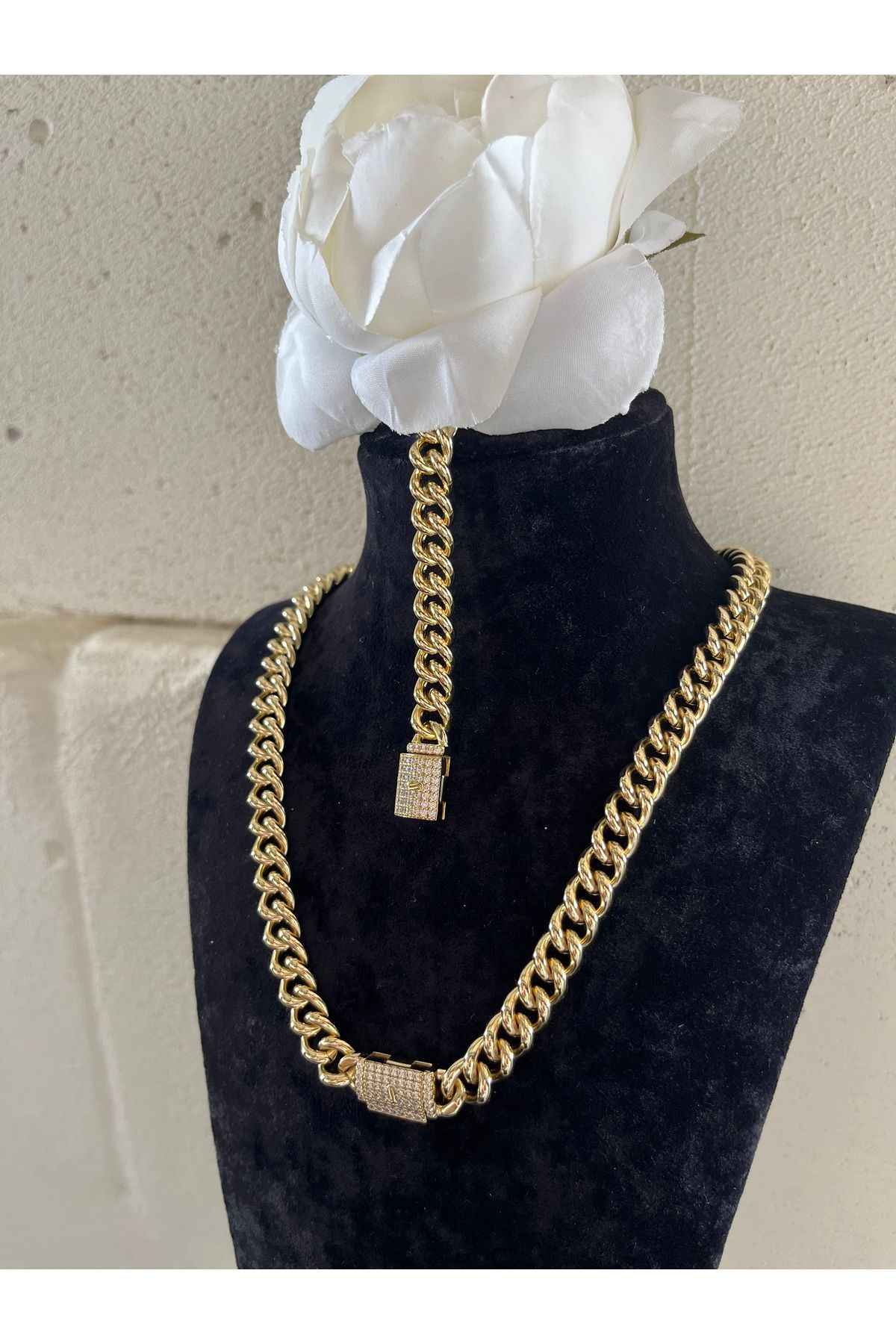 XUPING JEWELRY Monaco Gurmet Vip Kalite Xuping Marka Kalın Zincir 45 Cm