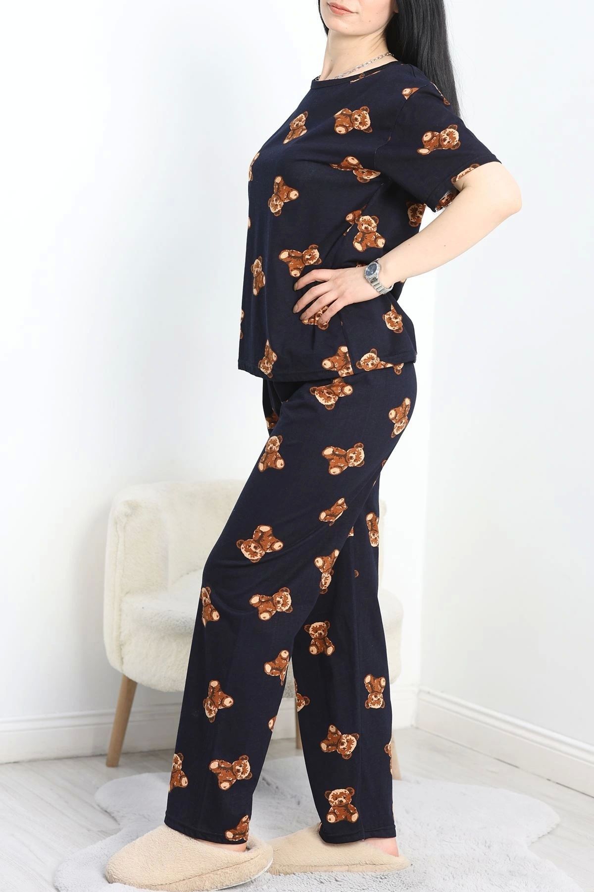 OurStyles Alt Üst Aynı Viskon Pijama Takımı Laciayıcık - 485.1287.