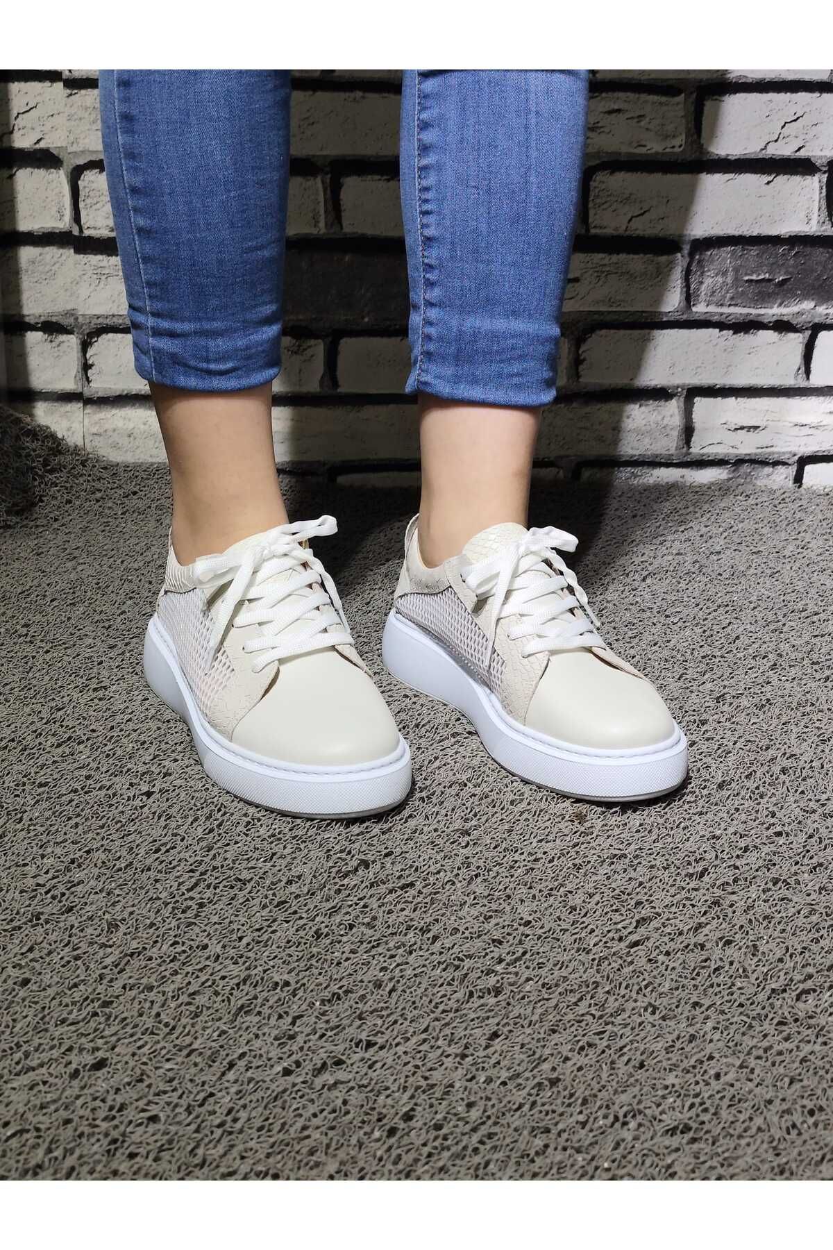 NOUVA1 %100 HAKİKİ DERİ SPOR AYAKKABI (SNEAKERS)